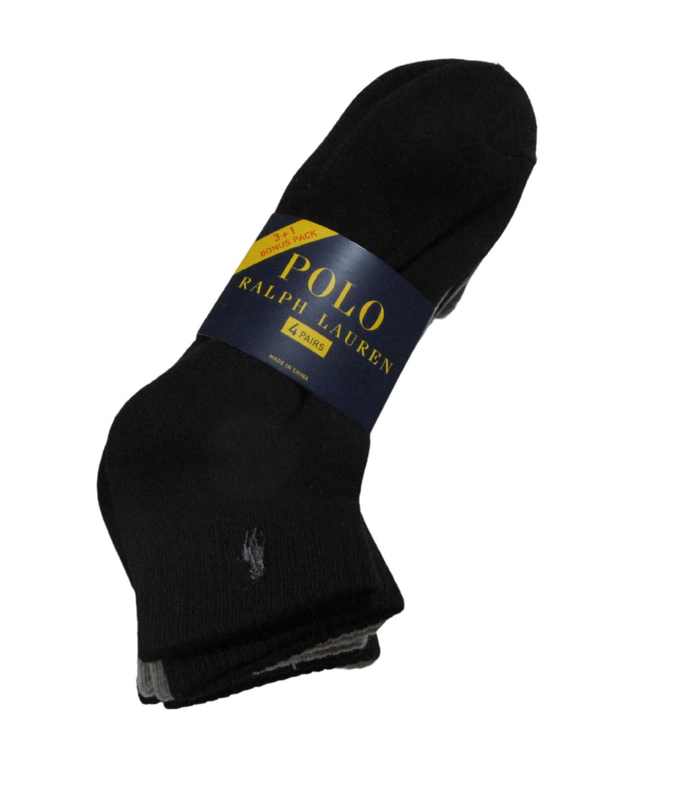 Polo Ralph Lauren Polo Ralph Lauren Mens Quarter Crew Athletic Socks 4 pack Size ONE SIZE - 1 Thumbnail