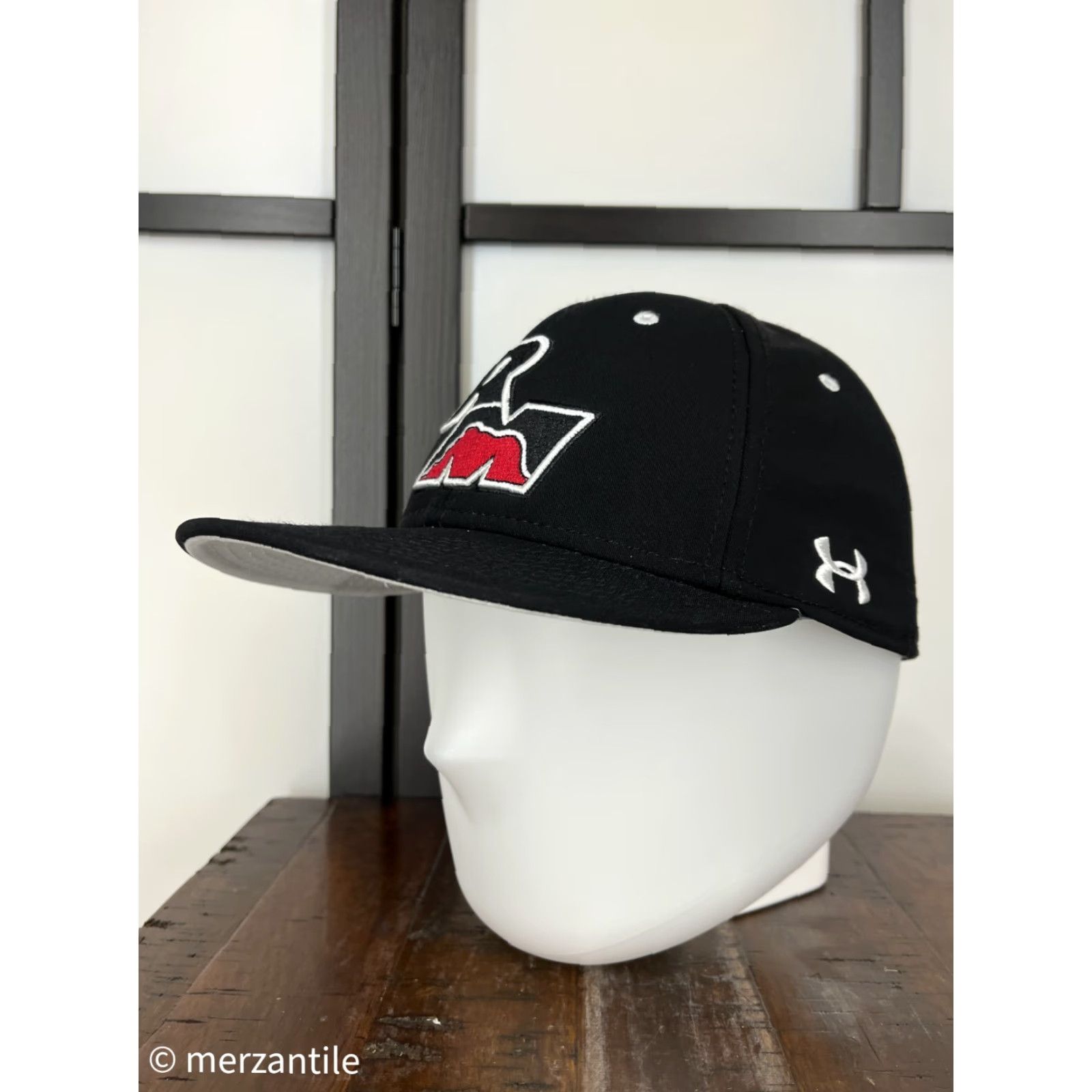 Under Armour Under Armour Hat Cap Fitted Adult M Black Red RM Embroidered Polyester E - Baseball Cap, Twill, Sports Theme, Mens Size ONE SIZE - 4 Thumbnail