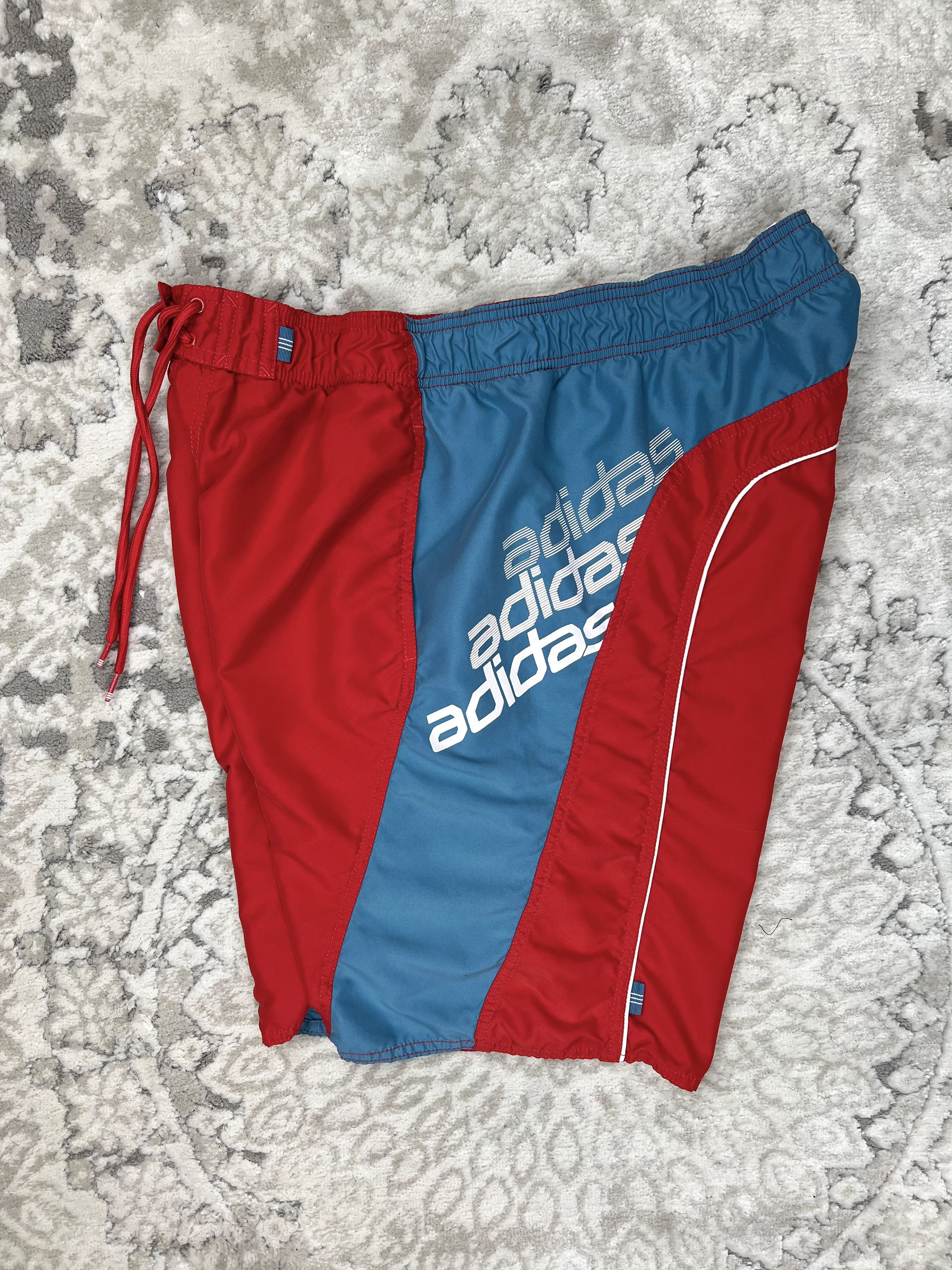 Adidas Adidas Retro Style Swim/Sport Shorts Red/Blue Size XL Size US 38 / EU 54 - 4 Thumbnail