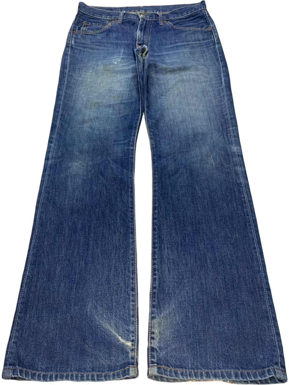 Levi's × Levi's Vintage Clothing Vintage 90s Levis 517 Bootcut Blue Wash Distressed Jeans Size US 32 / EU 48 - 1 Thumbnail