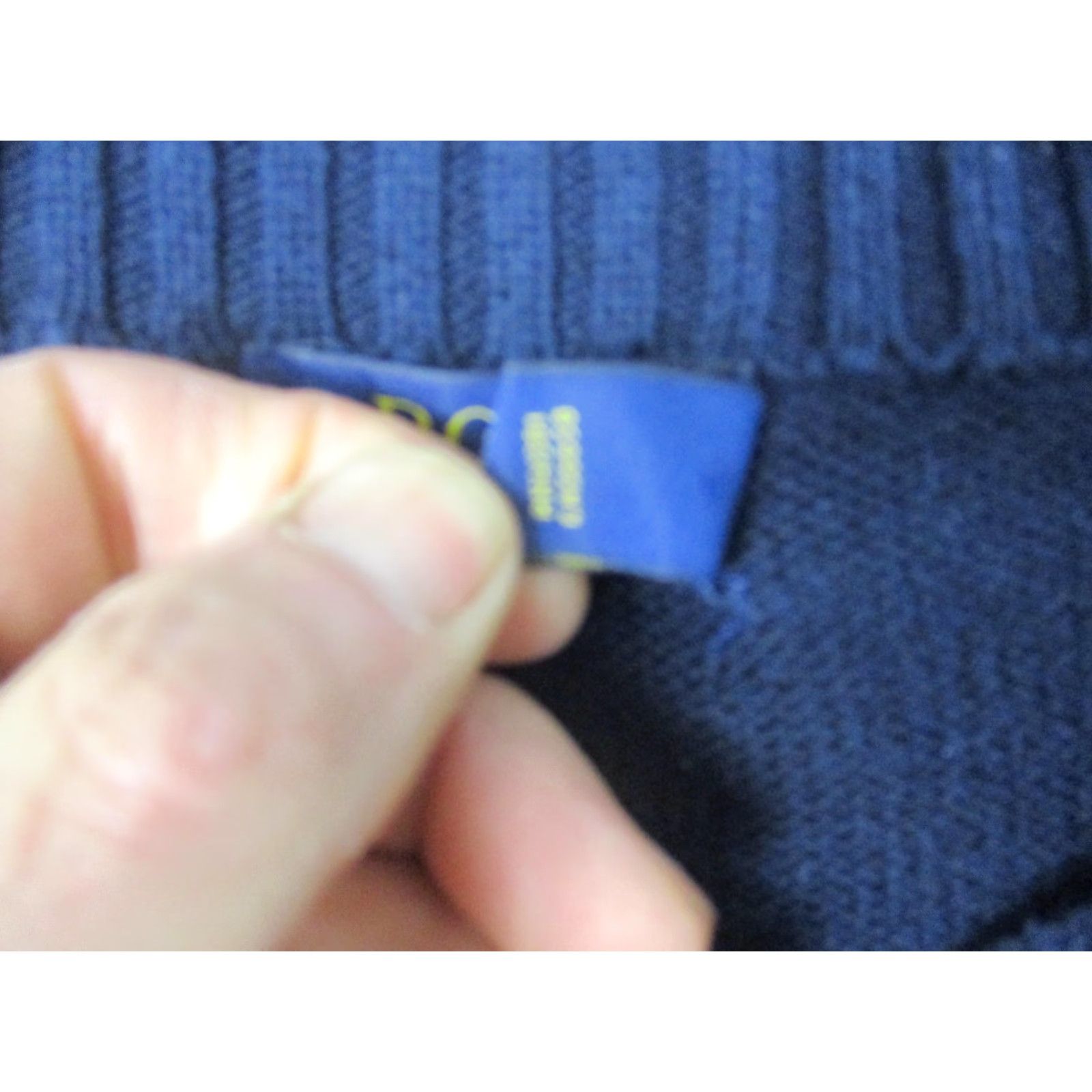 Polo Ralph Lauren Polo Ralph Lauren Sweater Mens Large Blue Henley Mock Neck Cotton Knit Pony Logo Size US L / EU 52-54 / 3 - 6 Thumbnail