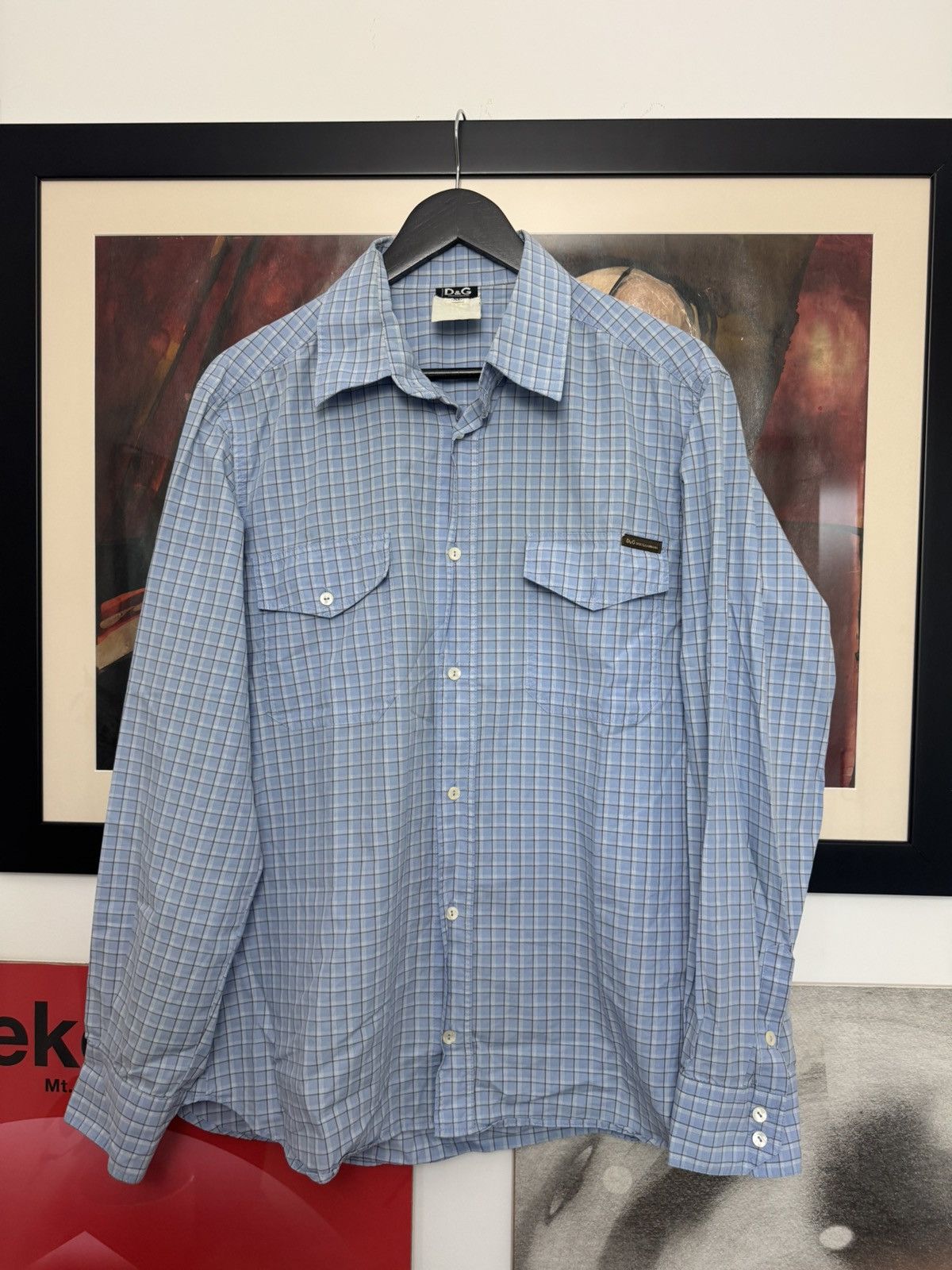 Dolce & Gabbana Dolce Gabbana D&G Vintage Y2k Plaid Shirt 00s Halleluiah Size US XL / EU 56 / 4 - 2 Thumbnail