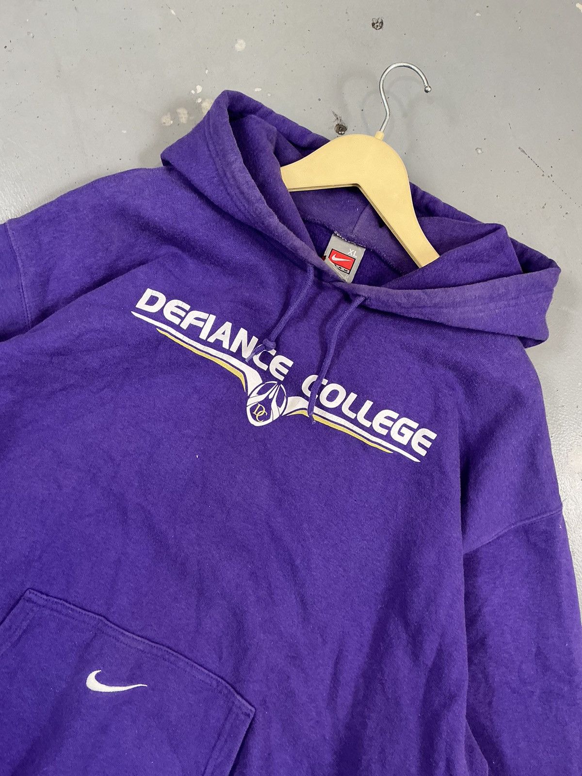 Nike × Vintage Vintage Nike patch SpellOut baggy fit hoodie Size US XL / EU 56 / 4 - 4 Thumbnail