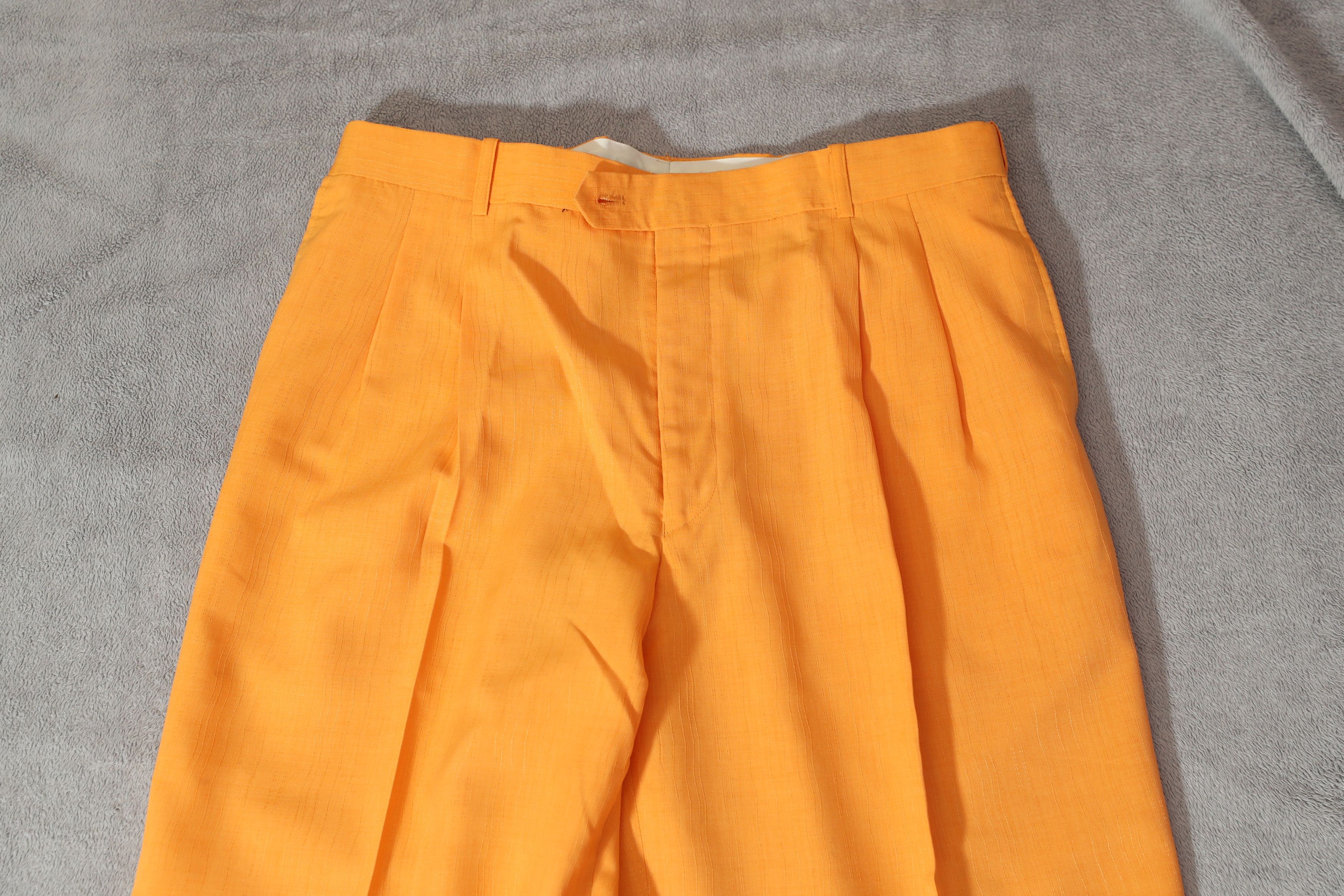 Other Il Canto Vintage Italian Orange Dress Pants (40) Size US 40 / EU 56 - 3 Thumbnail