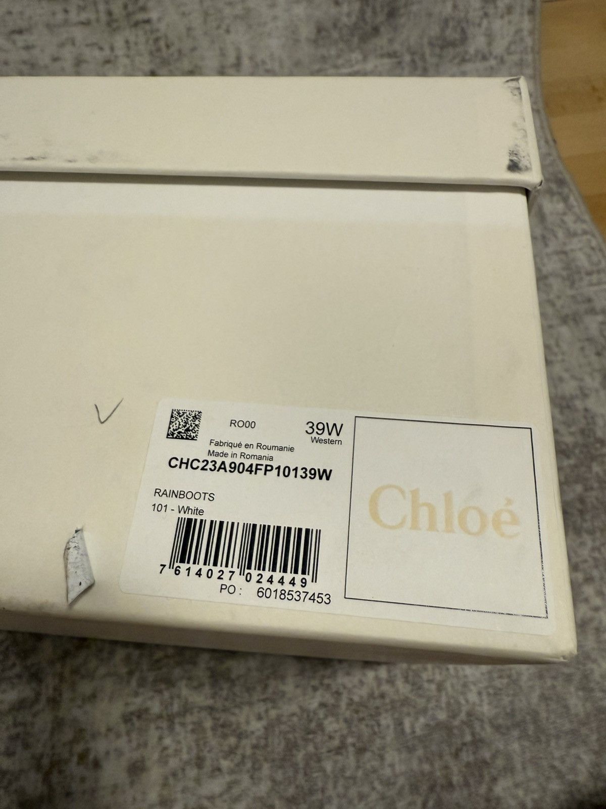 Chloe Chloé Rubber Boots With Tank Sole — White, Size 39 Size US 9 / IT 39 - 10 Thumbnail