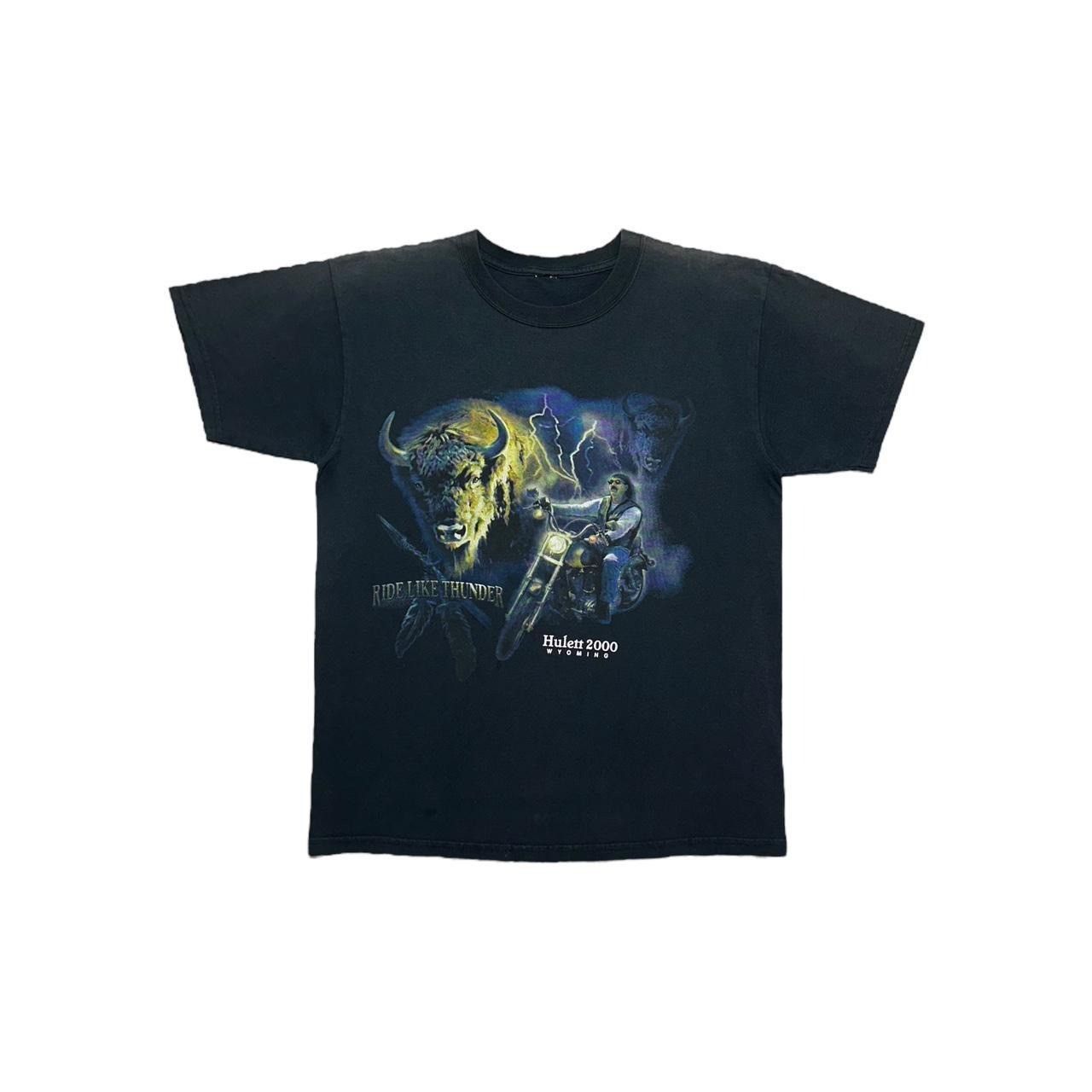 Harley Davidson × Vintage Ride Like Thunder Lightning Motorcycle T-Shirt Size US L / EU 52-54 / 3 - 1 Thumbnail