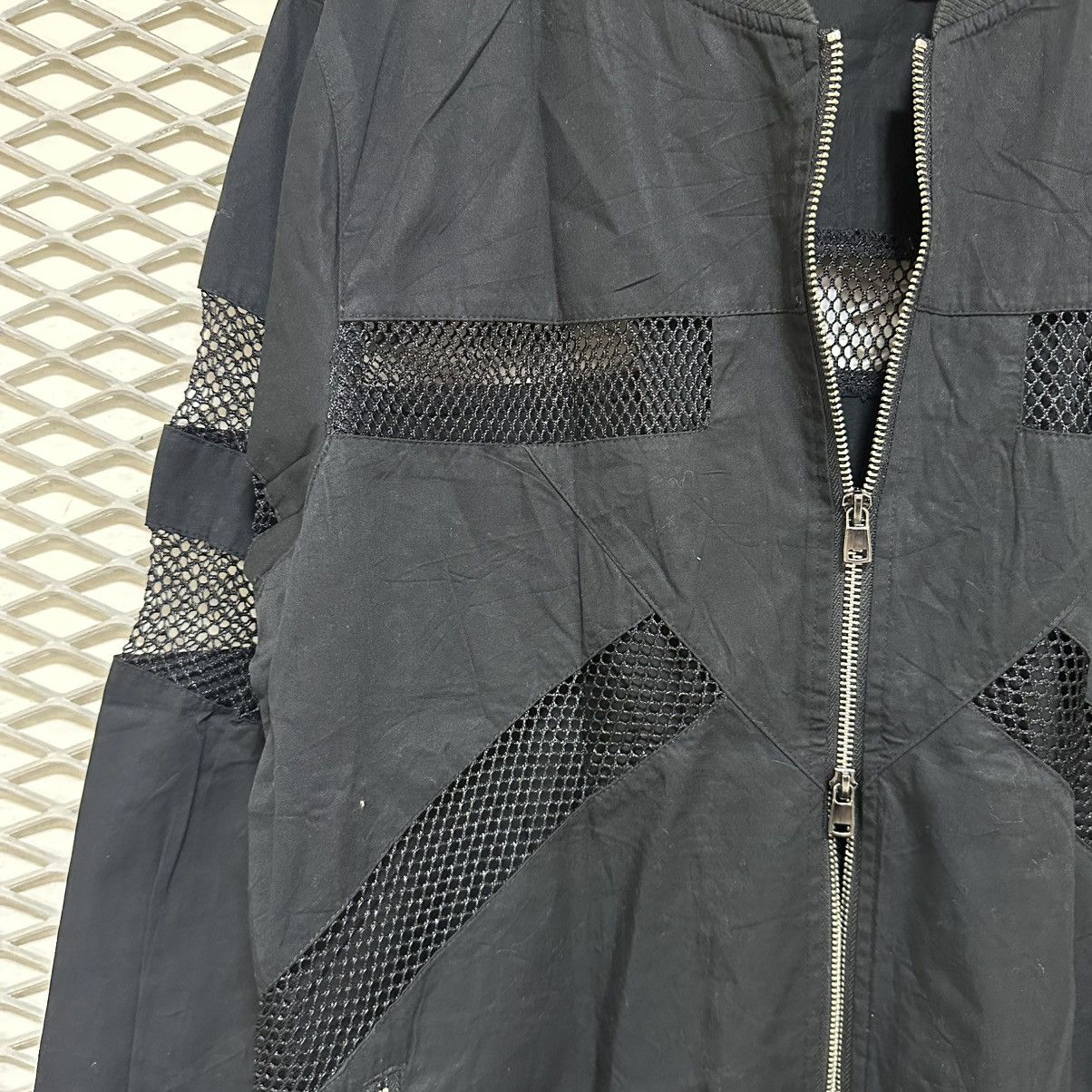 Issey Miyake DOUBLEZIP BOMBER JACKET ISSEY MIYAKE STYLE WITH MESH PATTERN Size US M / EU 48-50 / 2 - 5 Thumbnail