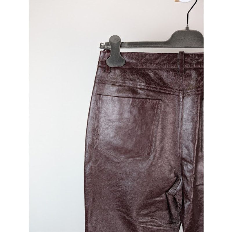 Gucci o1rshd1 Soft Leather Pants in Bordeaux Size US 32 / EU 48 - 15 Thumbnail