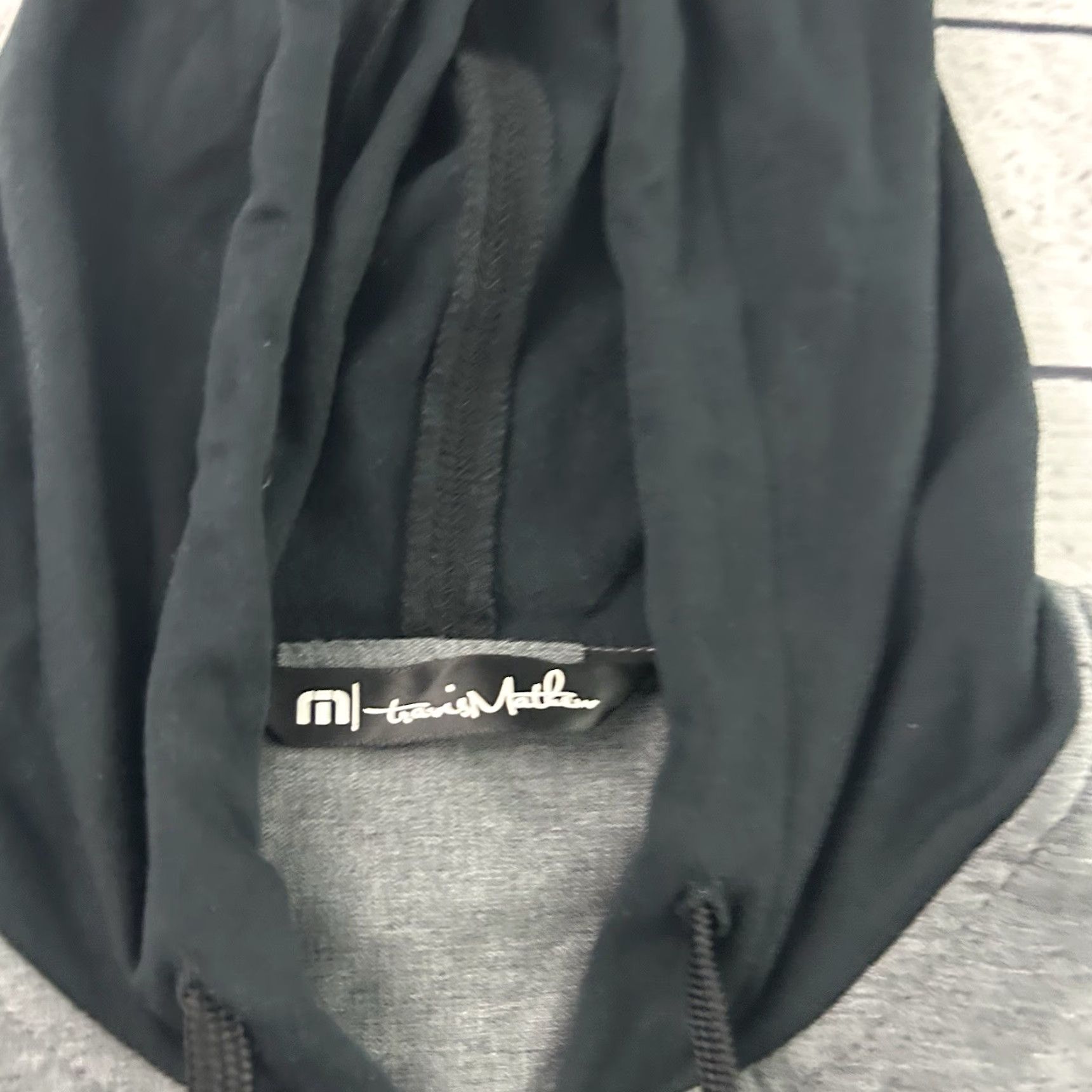 TravisMathew Travis Mathew Scavenger Full Zip Hooded Golf Jacket Men M Black Gray Shirt Size US M / EU 48-50 / 2 - 3 Thumbnail