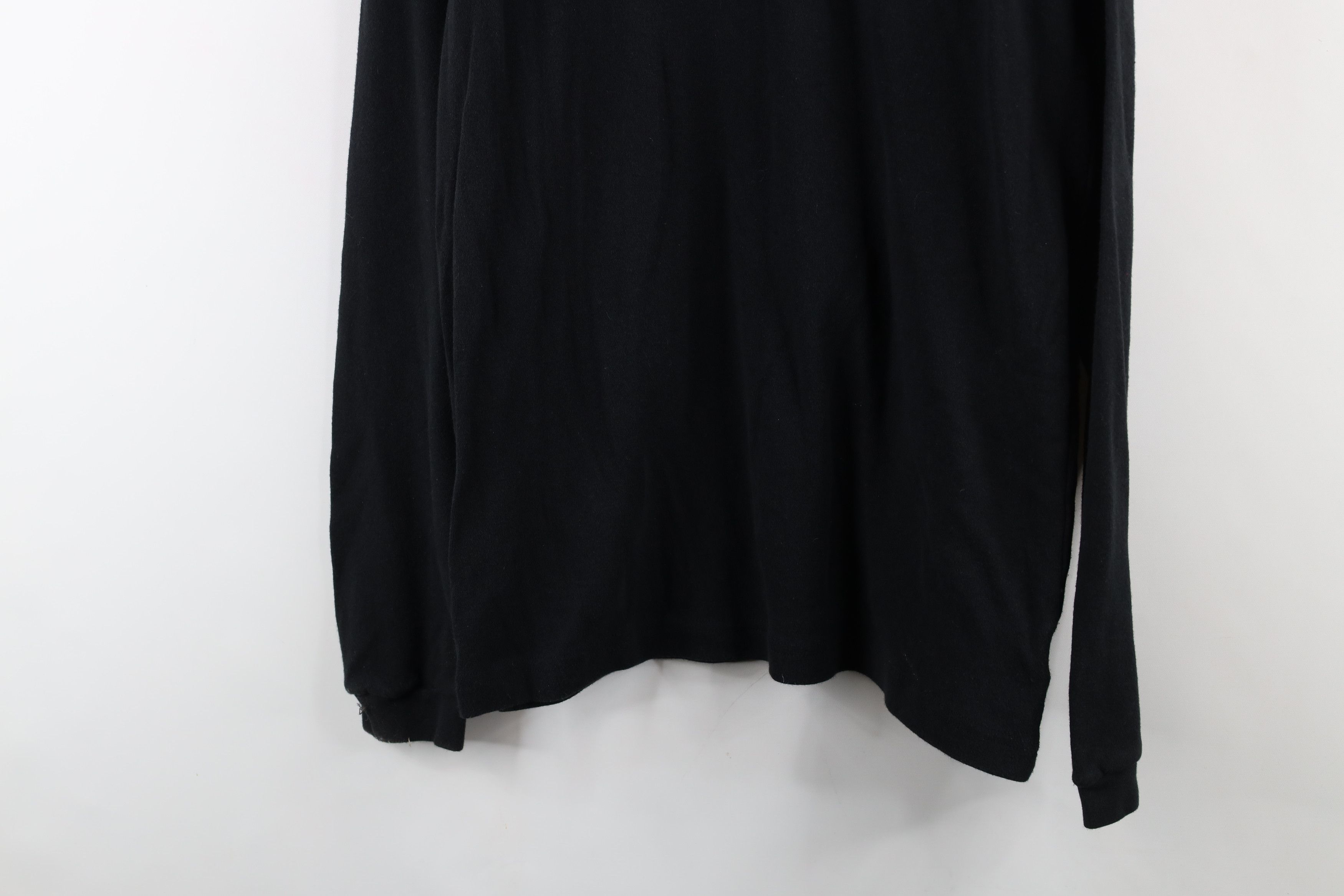 Vintage Vintage 90s Streetwear Blank Turtleneck T-Shirt Black Cotton Size US M / EU 48-50 / 2 - 3 Thumbnail