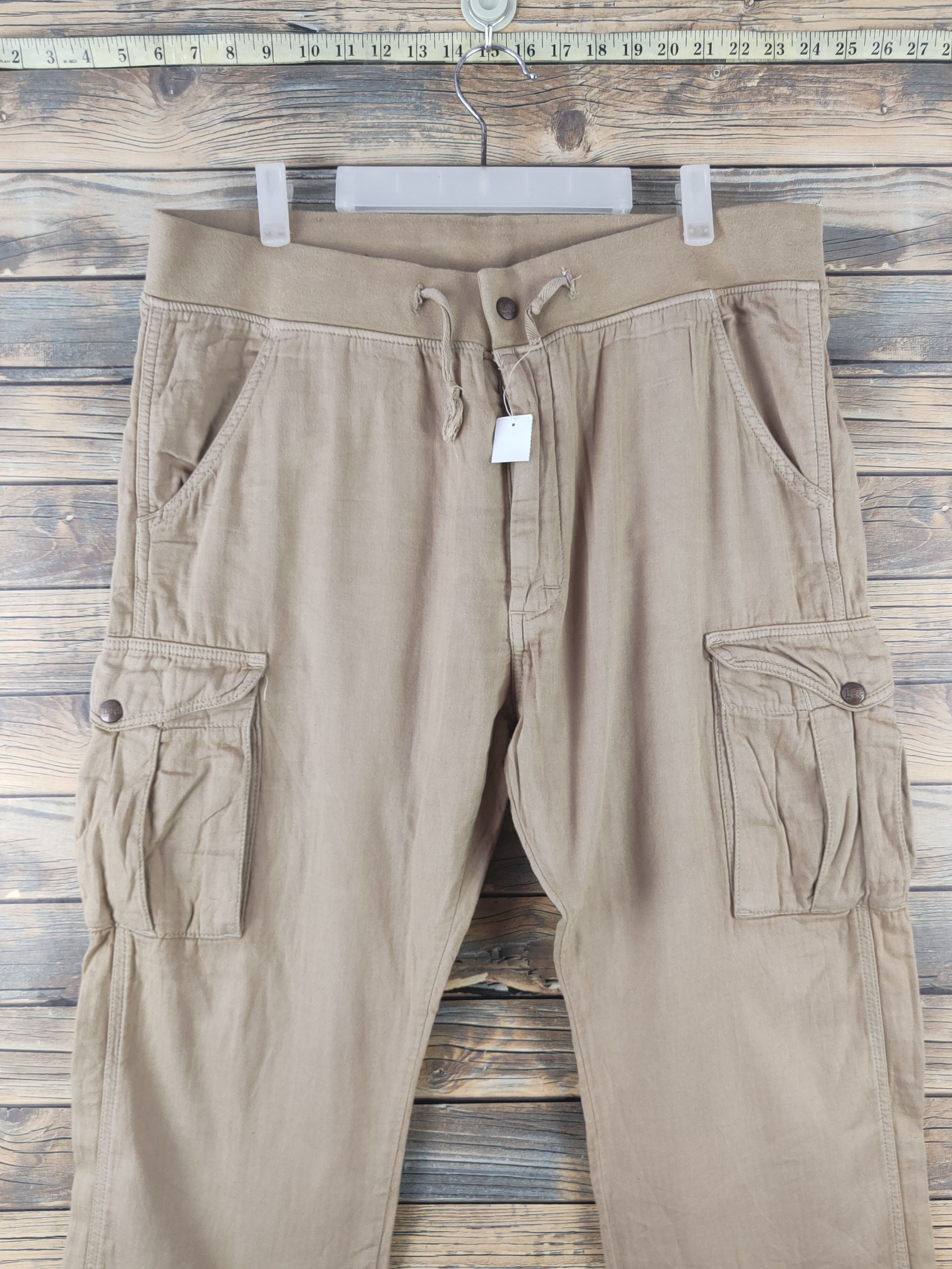Japanese Brand DL Lee Beige Multipocket Tactical Cargo Pants #1934 Size US 34 / EU 50 - 2 Thumbnail