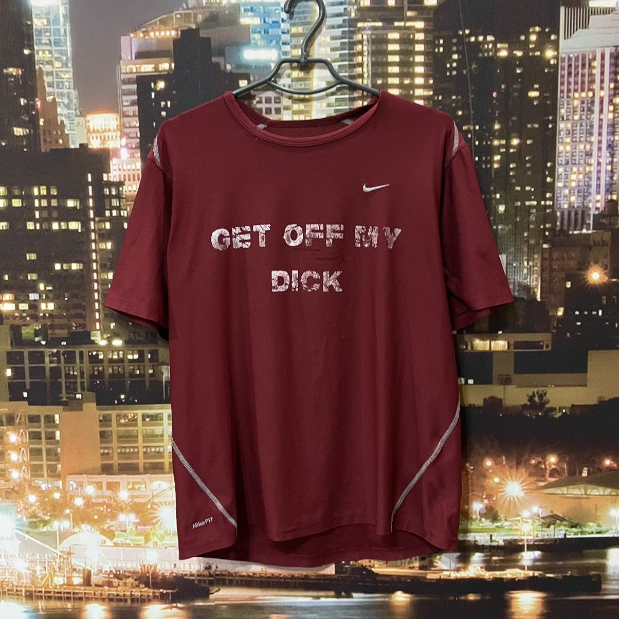 Nike NIKE FIT HUMOR TEE Y2K GET OFF MY D1CK FUNNY PORN XXX Size US M / EU 48-50 / 2 - 1 Thumbnail