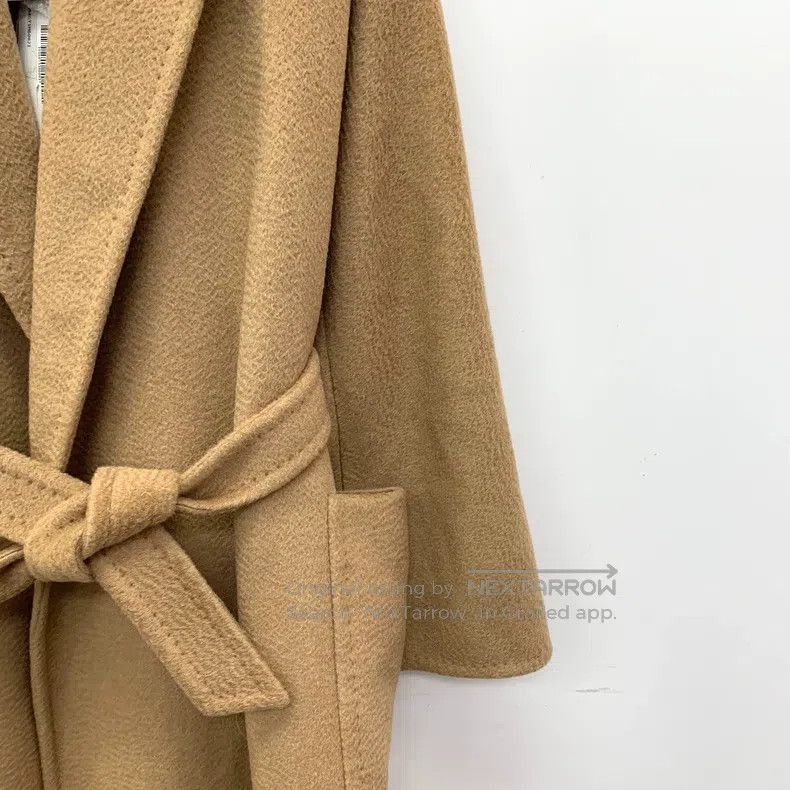 Max Mara Max Mara Brown Camel Hair Collar Belted Coat Size XXS / US 00 / IT 34 - 4 Thumbnail