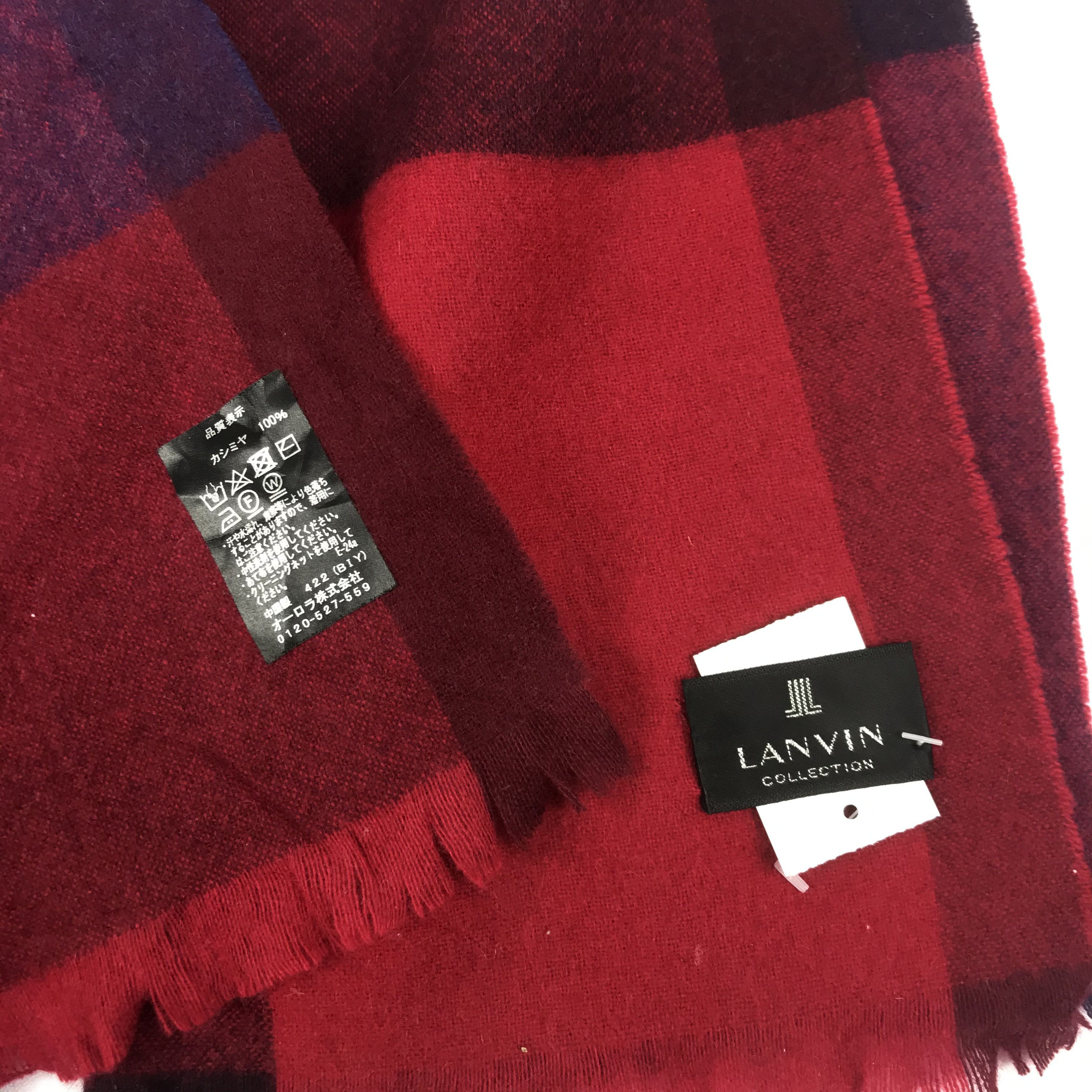 Lanvin Vintage Lanvin Scarf Muffler Wool Cashmere Scarves Size ONE SIZE - 5 Thumbnail