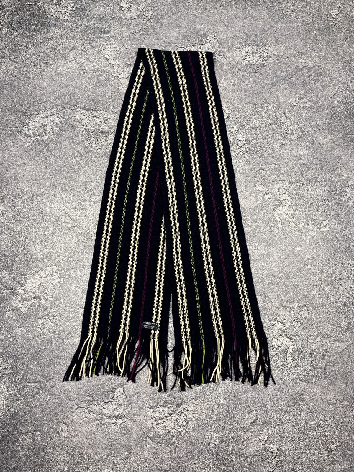 Burberry × Vintage Vintage 90s Burberry Scarf Knit Muffle Neckwear Size ONE SIZE - 2 Thumbnail