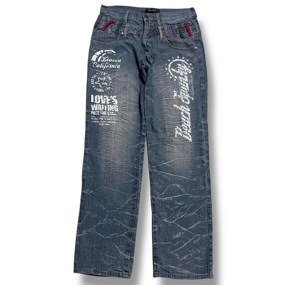 If Six Was Nine VINTAGE NYLAUS DOUBLE WAIST STONE WASH DENIM PANT Size US 32 / EU 48 - 1 Thumbnail
