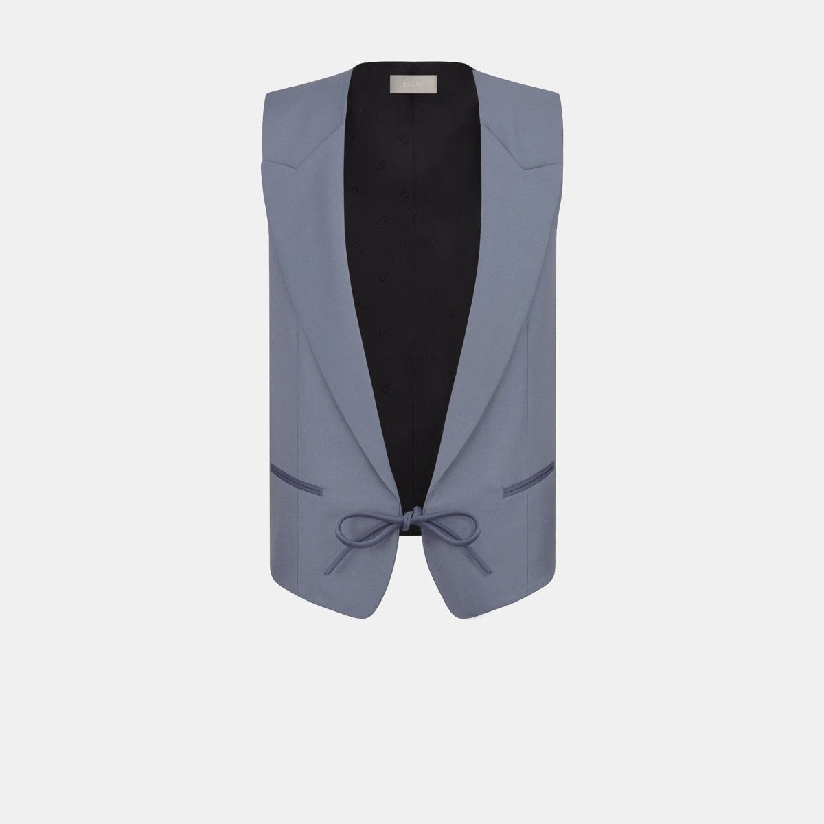 Dior o1bcso1str0226 Vest with Tied Bow in Grey Virgin Size US M / EU 48-50 / 2 - 1 Thumbnail