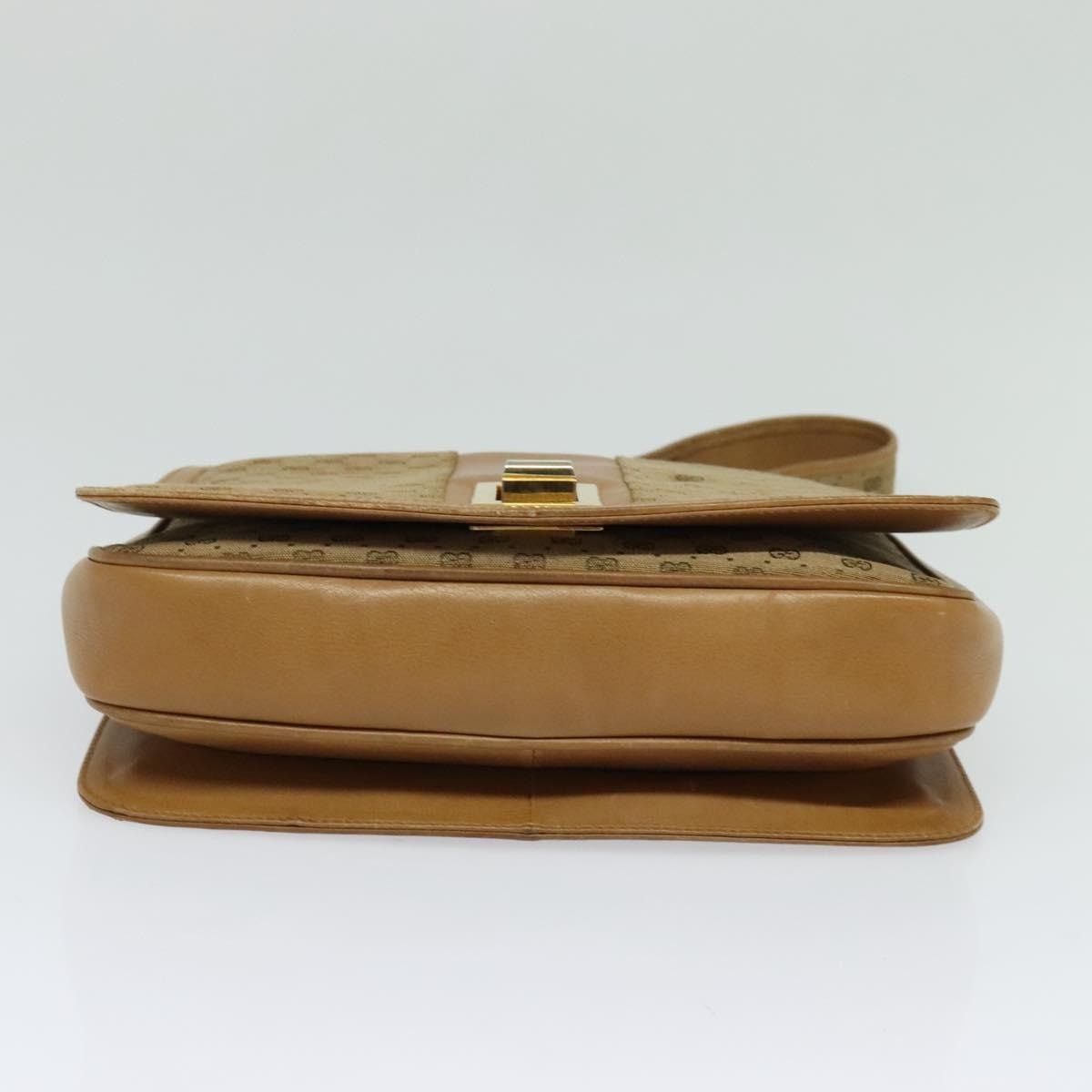Gucci GUCCI Micro GG Canvas Shoulder Bag Beige Gold Size ONE SIZE - 9 Thumbnail