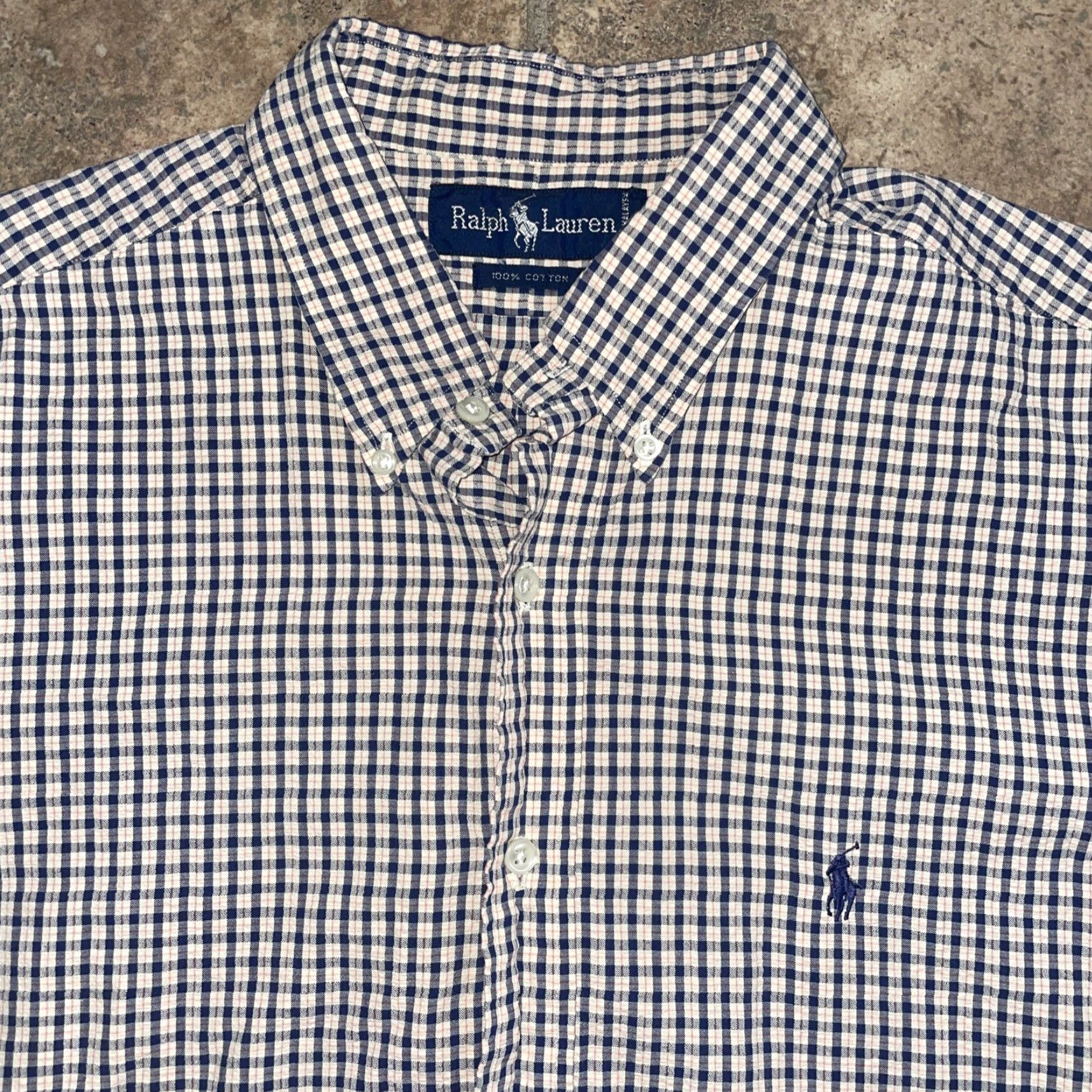 Polo Ralph Lauren Polo Ralph Lauren Plaid Shirt Button-Up Short Sleeve Mens XL Multicolor Size US XL / EU 56 / 4 - 2 Thumbnail