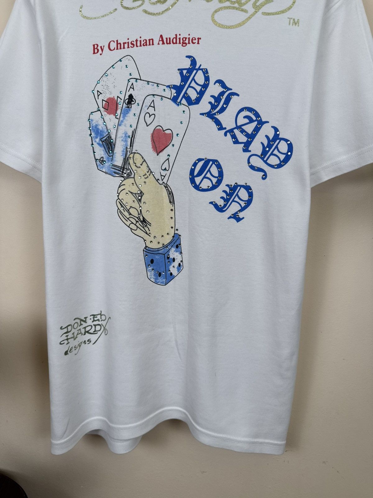 Ed Hardy Vintage Ed Hardy T shirt White Skull Streetwear Y2K L Size US L / EU 52-54 / 3 - 14 Thumbnail