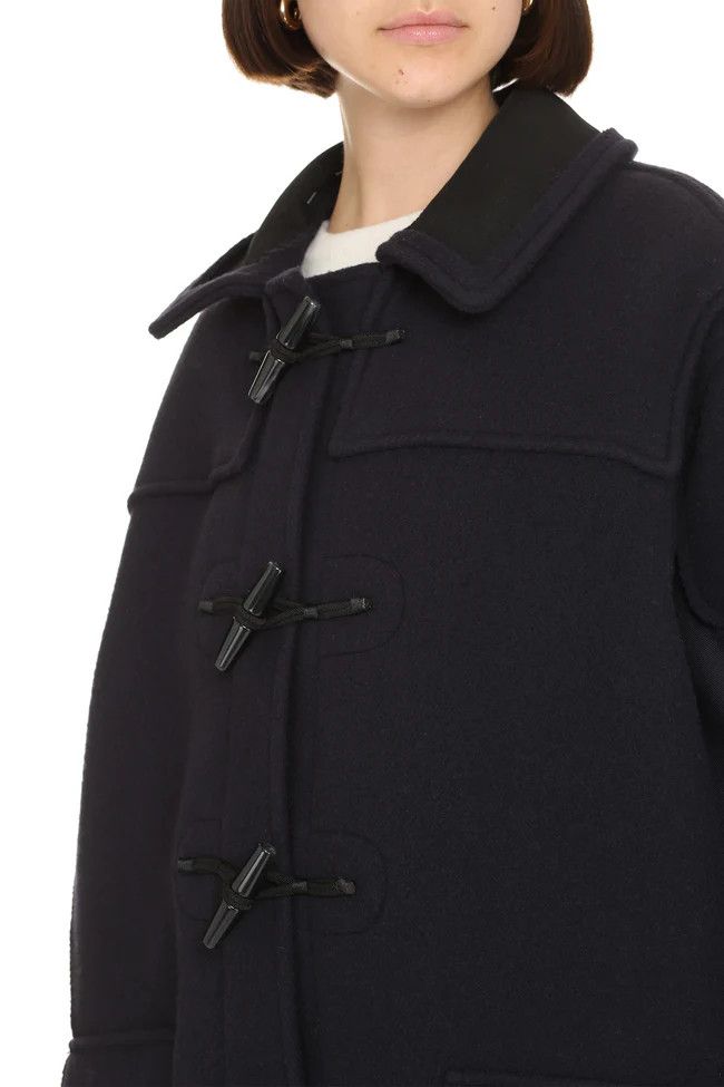 Maison Margiela o1loc1c1125 Wool Cape Coat in Navy Blue Size S / US 4 / IT 40 - 5 Thumbnail