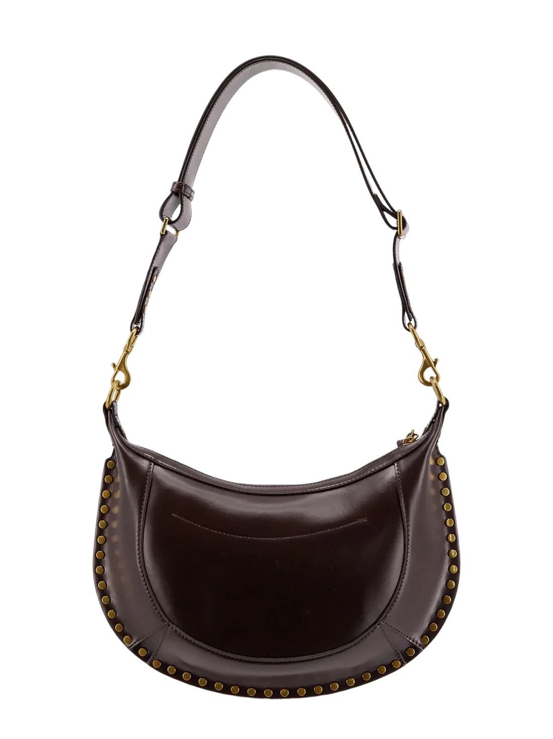 Isabel Marant Naoko Choc Leather Shldr Bag Auth.