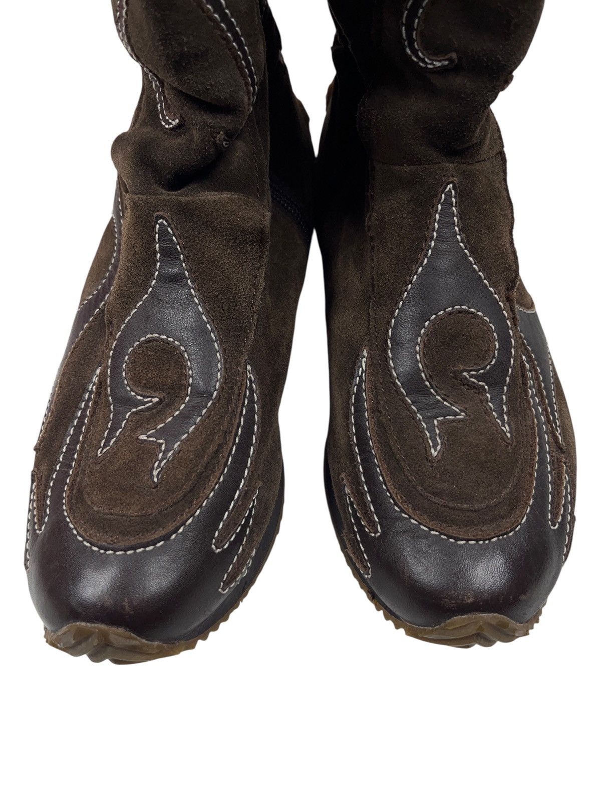 Vintage Vintage Jette Joop Leather Boxing Racing Boots y2k Adidas Size US 6 / IT 36 - 6 Thumbnail