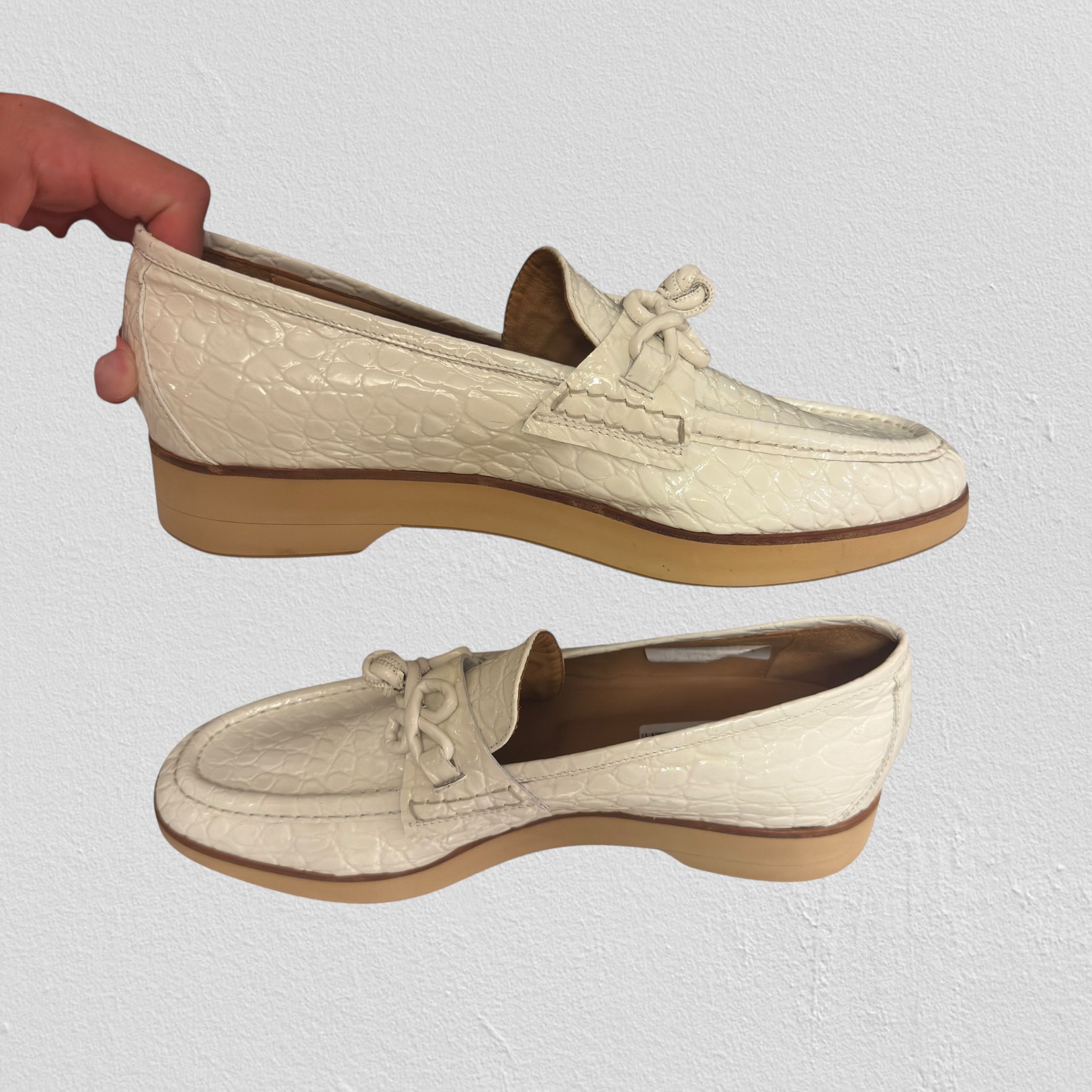 Opening Ceremony Opening ceremony croco leather white loafers size 42 Size US 9 / EU 42 - 4 Thumbnail