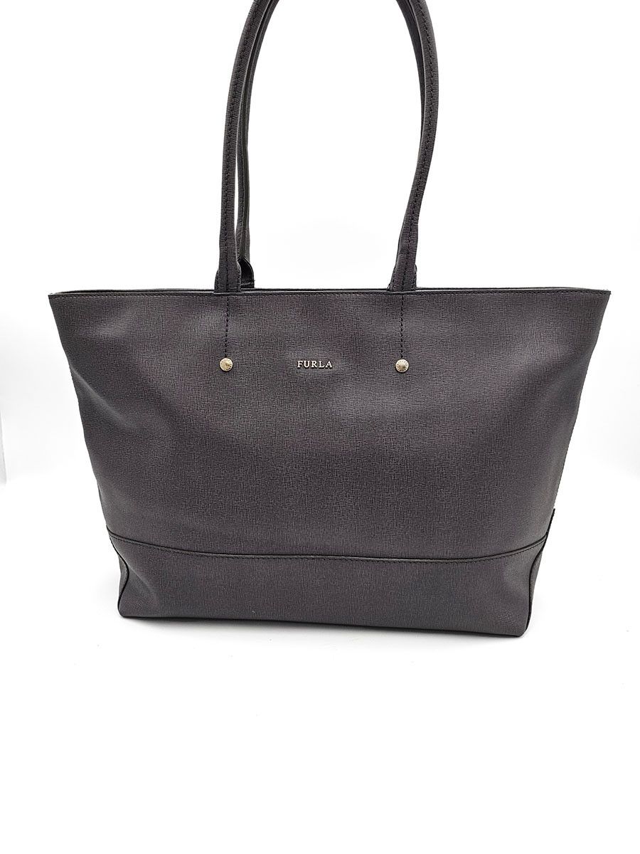 Furla Furla Melissa Gray Leather Shopper Tote Size ONE SIZE - 1 Thumbnail
