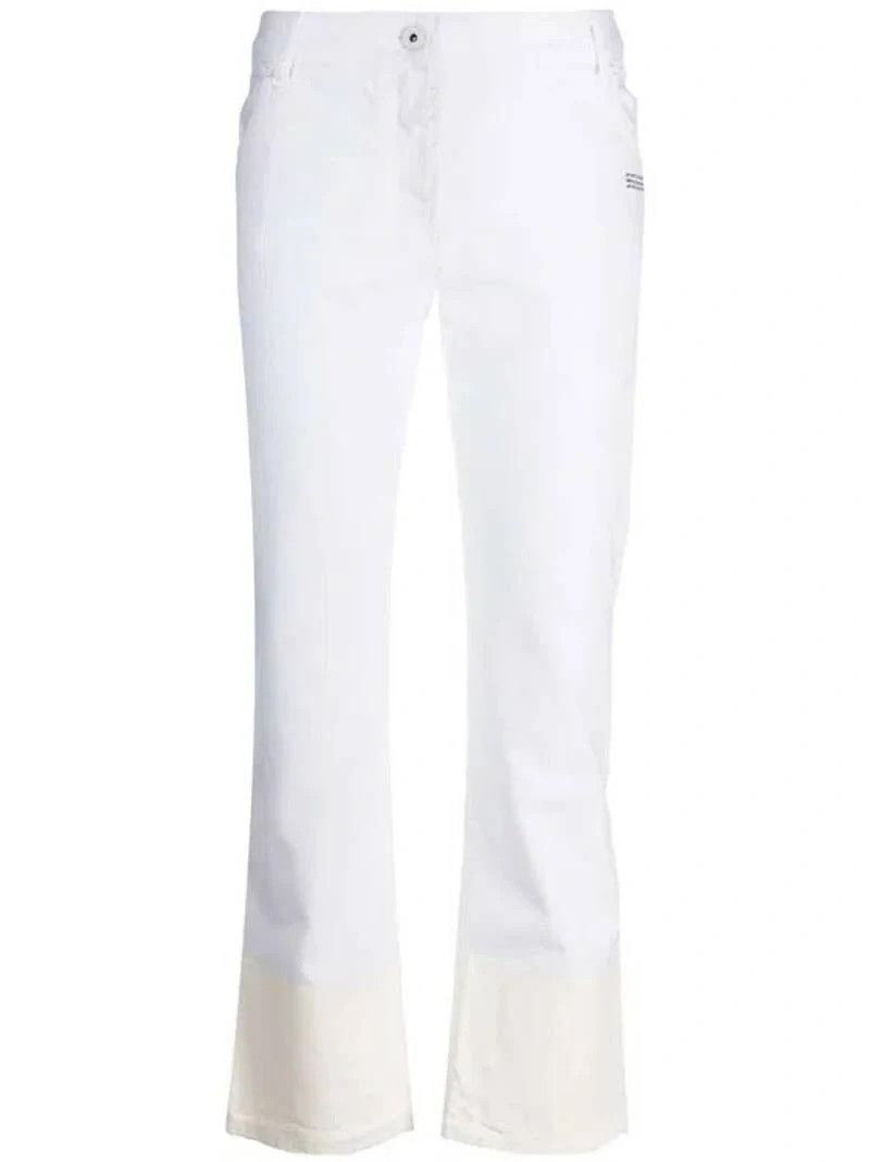 image of Off White O1Mle0524 Cropped Leg Jeans In White, Women's (Size 26)