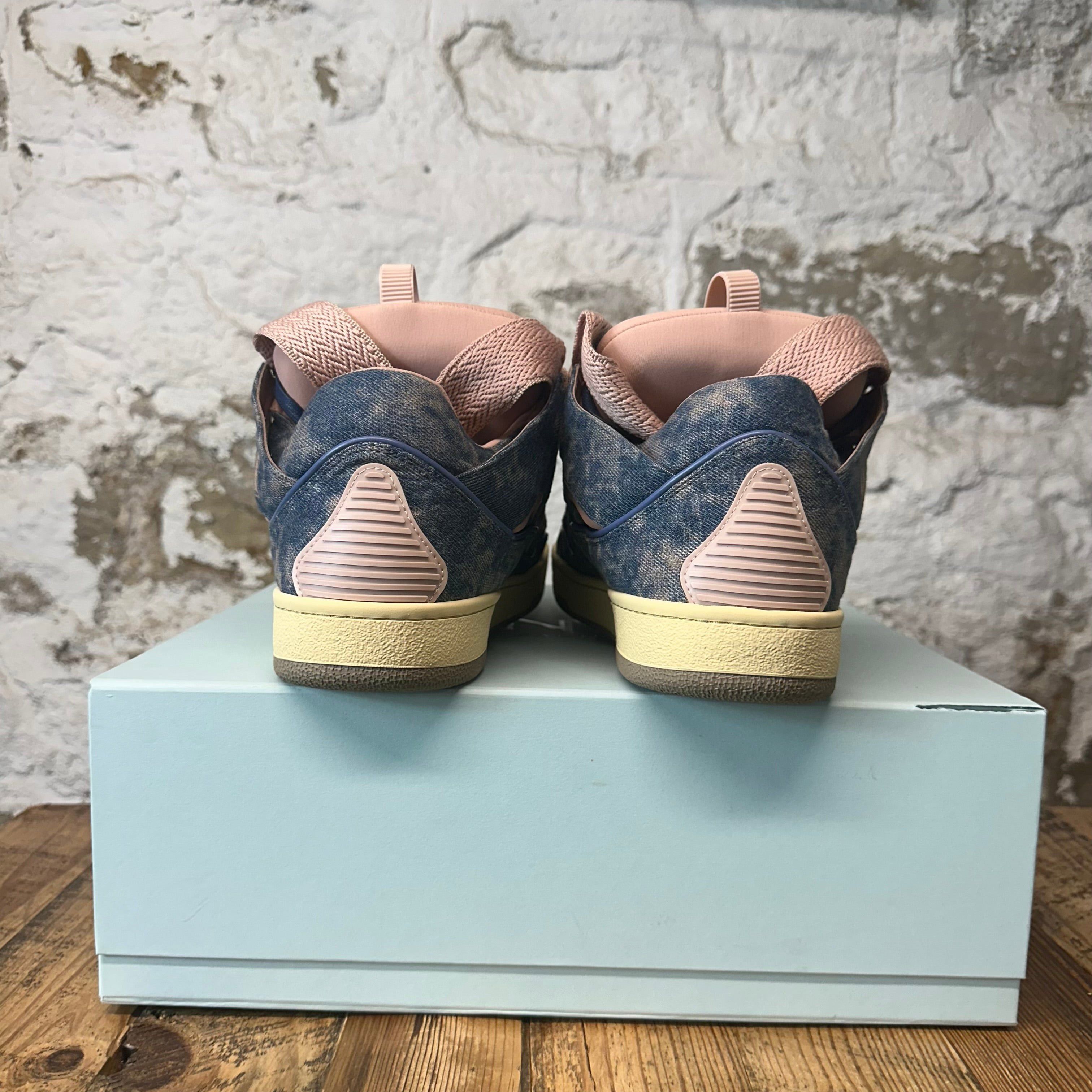 Lanvin Lanvin Curb Rose Denim Beige Sneaker Sz 12 (45) DS Size US 12 / EU 45 - 6 Thumbnail
