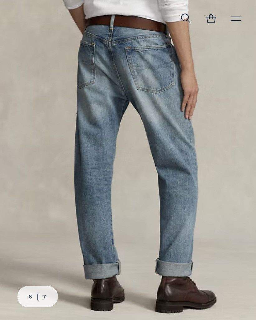 Polo Ralph Lauren Vintage classic fit distressed patch jeans Size US 30 / EU 46 - 4 Thumbnail