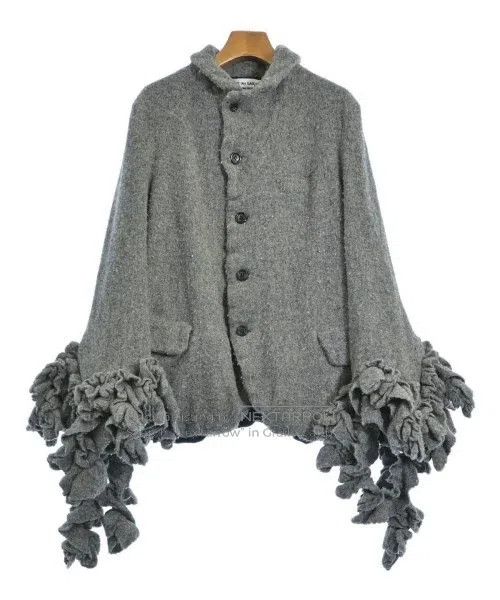Comme des Garcons Comme Des Garcons Shrunken Gray Floral Pleated Coat Size M / US 6-8 / IT 42-44 - 2 Thumbnail