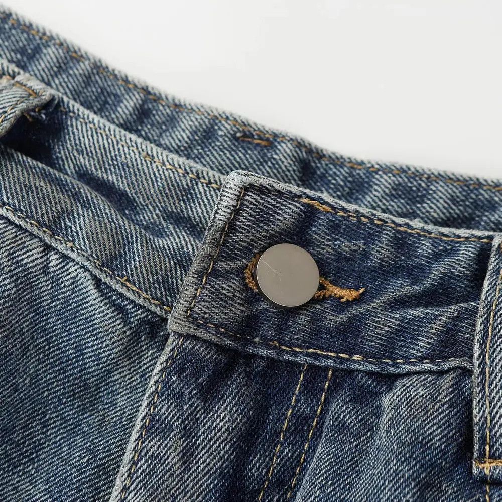 Japanese Brand × Jean Vintage loose casual ripped jeans Size US 31 - 4 Thumbnail