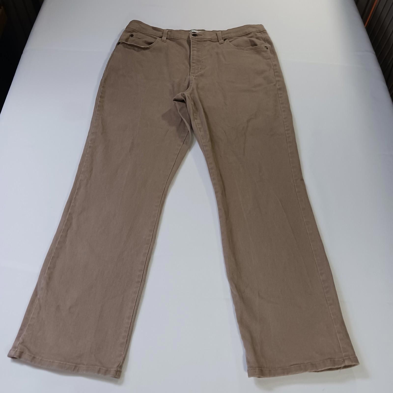 Lee Lee Relaxed Fit Womens Brown Straight Leg Jeans 16M (34×30) Size 38" / US 16 / IT 52 - 11 Thumbnail