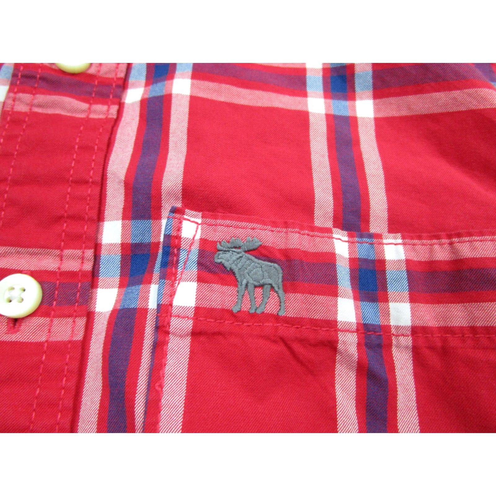 Abercrombie & Fitch VINTAGE Abercrombie & Fitch Shirt Mens L Red Navy Plaid Slim Button-Down Collared Crew Preppy 90s Mens Size US L / EU 52-54 / 3 - 3 Thumbnail