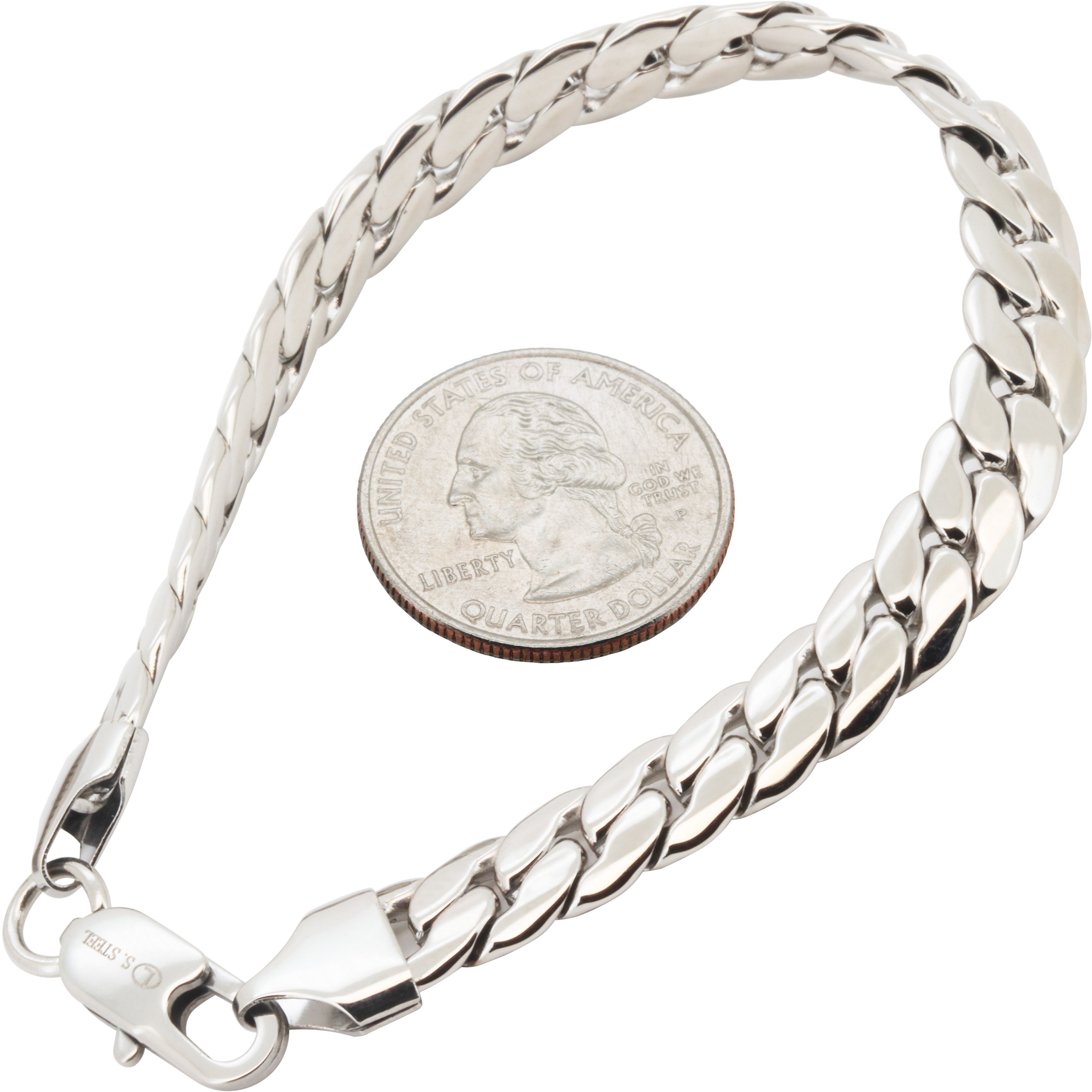 Other 316L Stainless Steel 8mm Miami Cuban Link Bracelet 7.5" Size ONE SIZE - 1 Preview