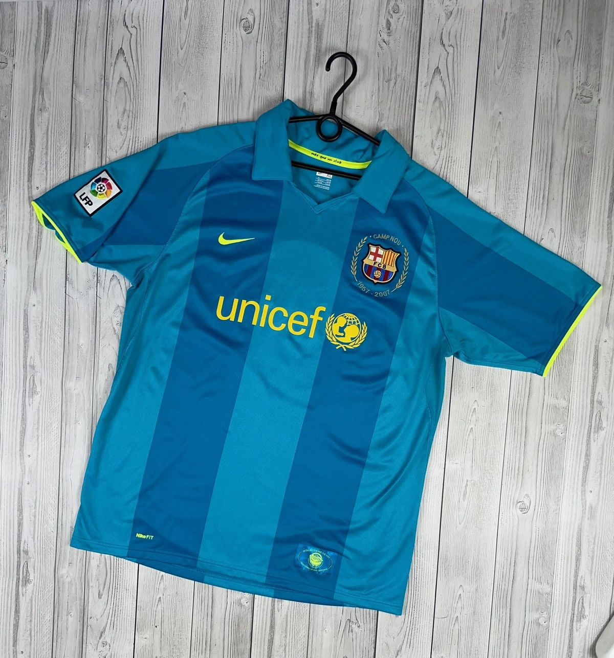 Nike Vintage nike Barcelona soccer jersey blue away size XL rare Size US XL / EU 56 / 4 - 1 Thumbnail