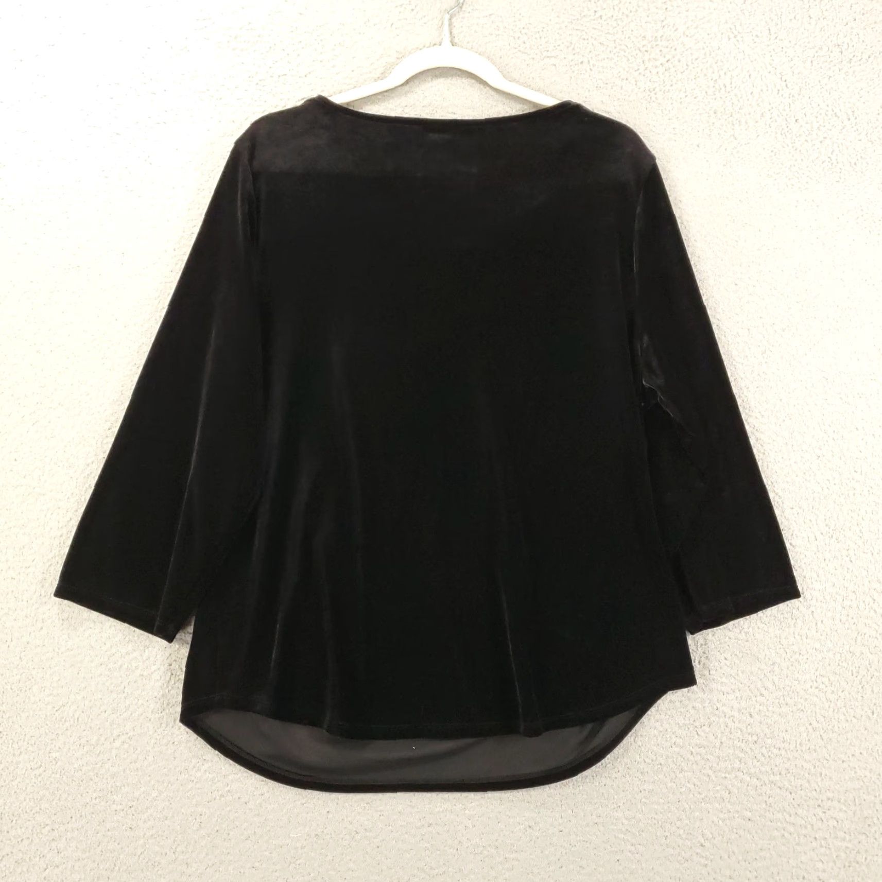 Coldwater Creek Coldwater Creek Velvet Sweater Womens XL Black Pullover Long Sleeve Cowl Neck Casual Size XL / US 12-14 / IT 48-50 - 7 Thumbnail