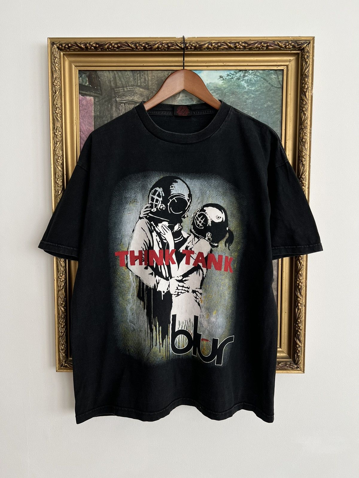 Band Tees Vintage 2000s Blur Think Tank Britpop Black T-shirt Size US L / EU 52-54 / 3 - 3 Thumbnail