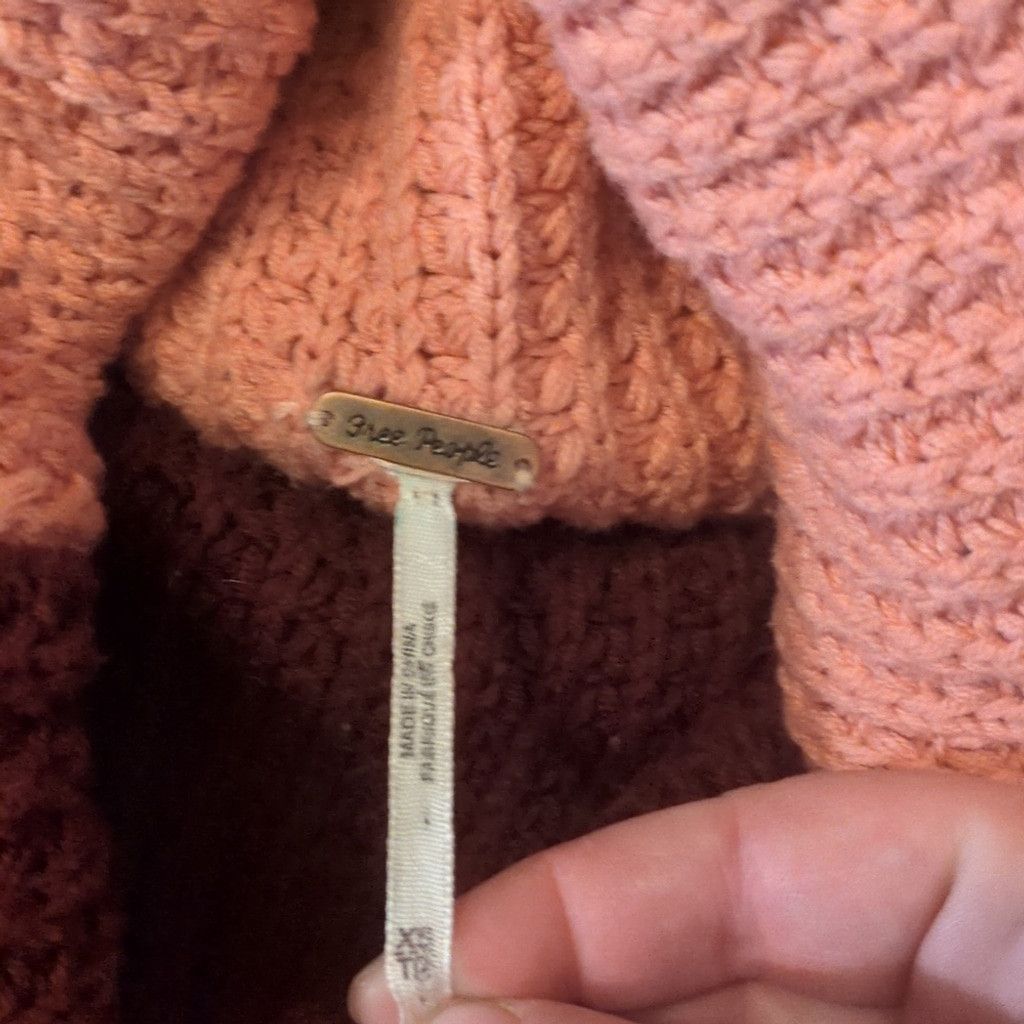 Free People Free People Colorblock Chunky Oversized Sweater XS Size XS / US 0-2 / IT 36-38 - 5 Thumbnail