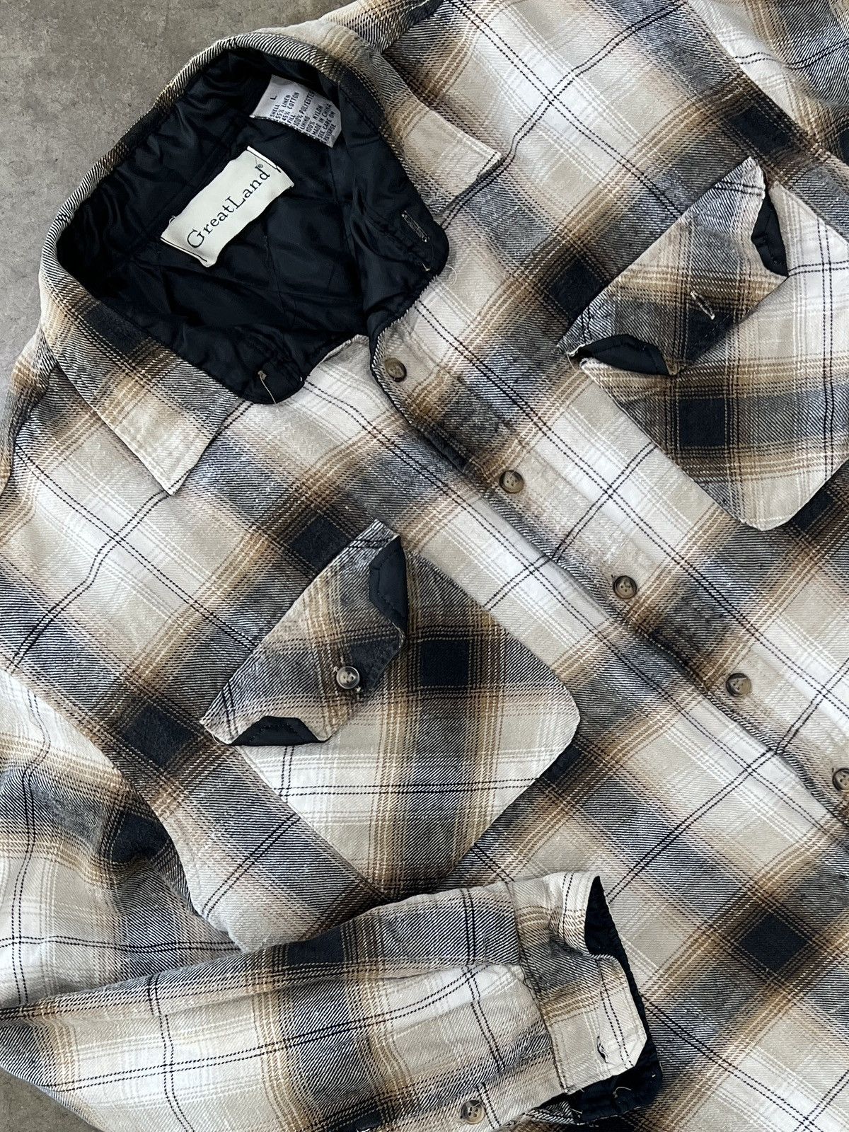 Vintage Vintage Great Land Flannel Jacket Large Size US L / EU 52-54 / 3 - 1 Thumbnail