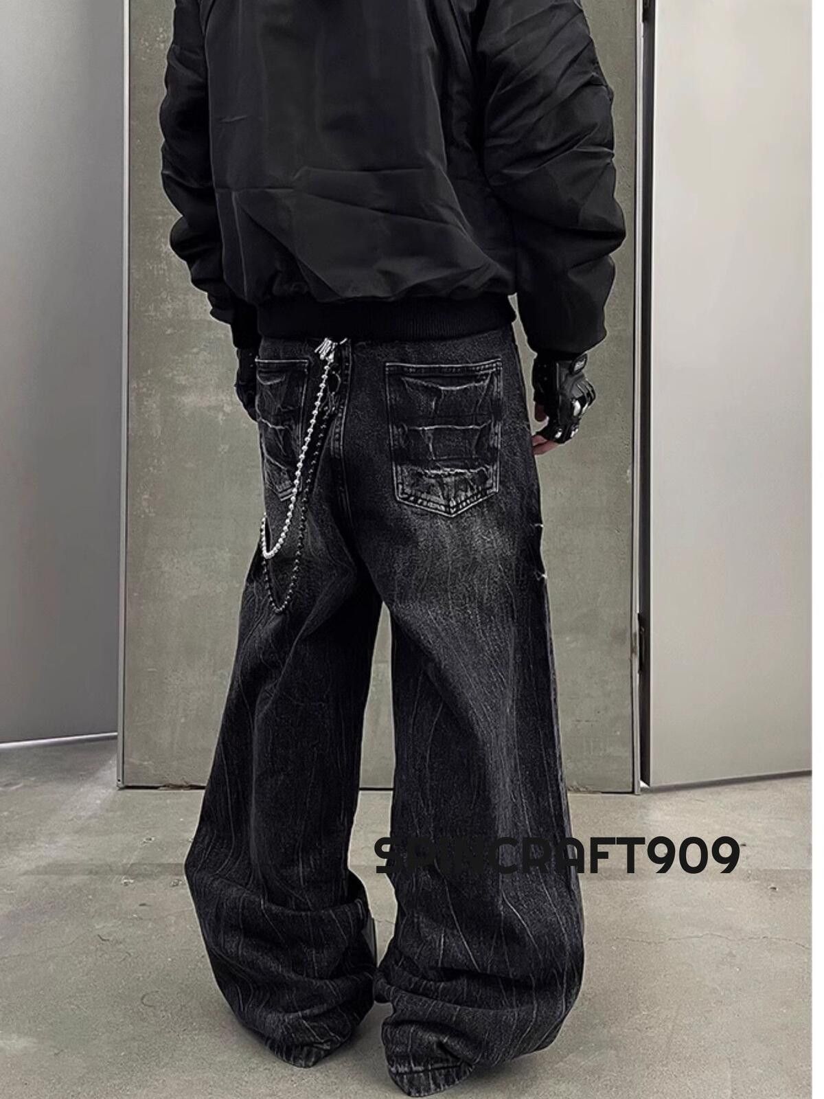 Jean Baggy Baggy Wide Leg Flare Denim Jeans Size US 32 / EU 48 - 4 Thumbnail