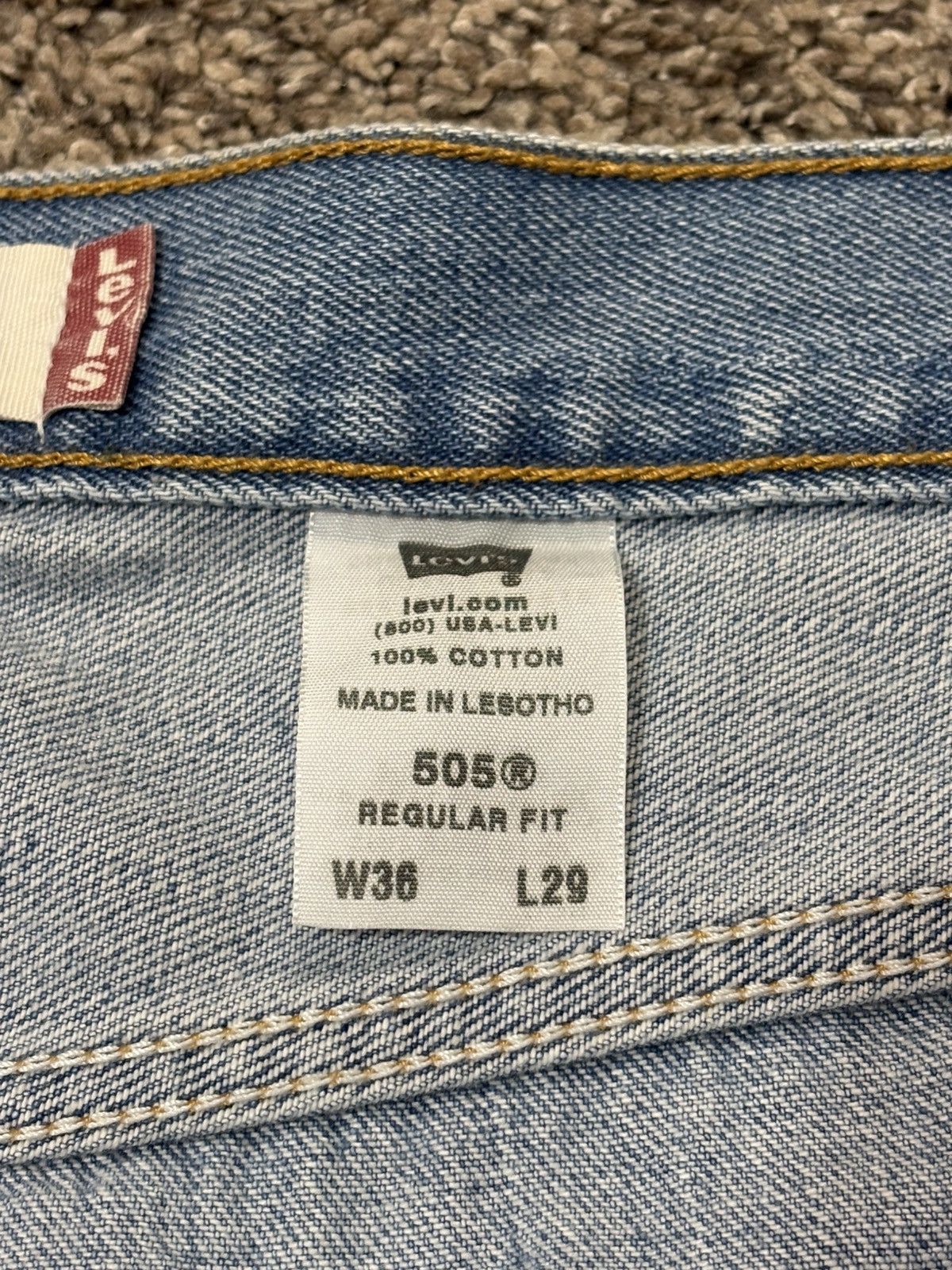 Levi's Vintage Levis 505 Jeans 36x29 Y2K Deadstock Regular Straight Size US 36 / EU 52 - 9 Thumbnail