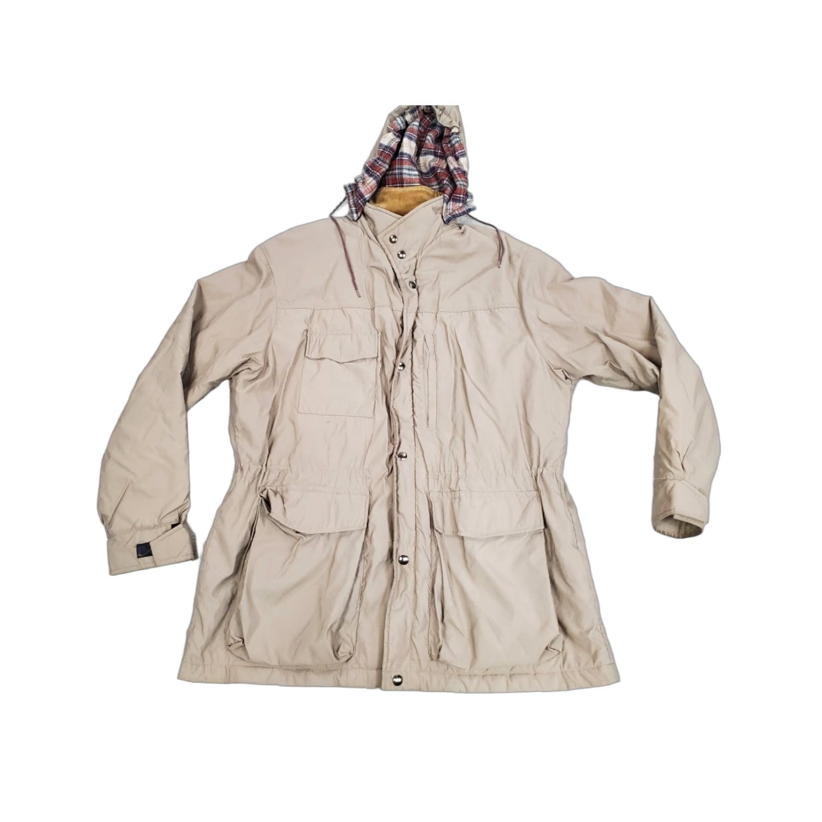 Pendleton VINTAGE Pendleton Jacket Mens XL Beige Wool Lined Coat Field Chore Military Jacket 80s 90s Outdoorsman Pockets Mens Size US XL / EU 56 / 4 - 1 Thumbnail