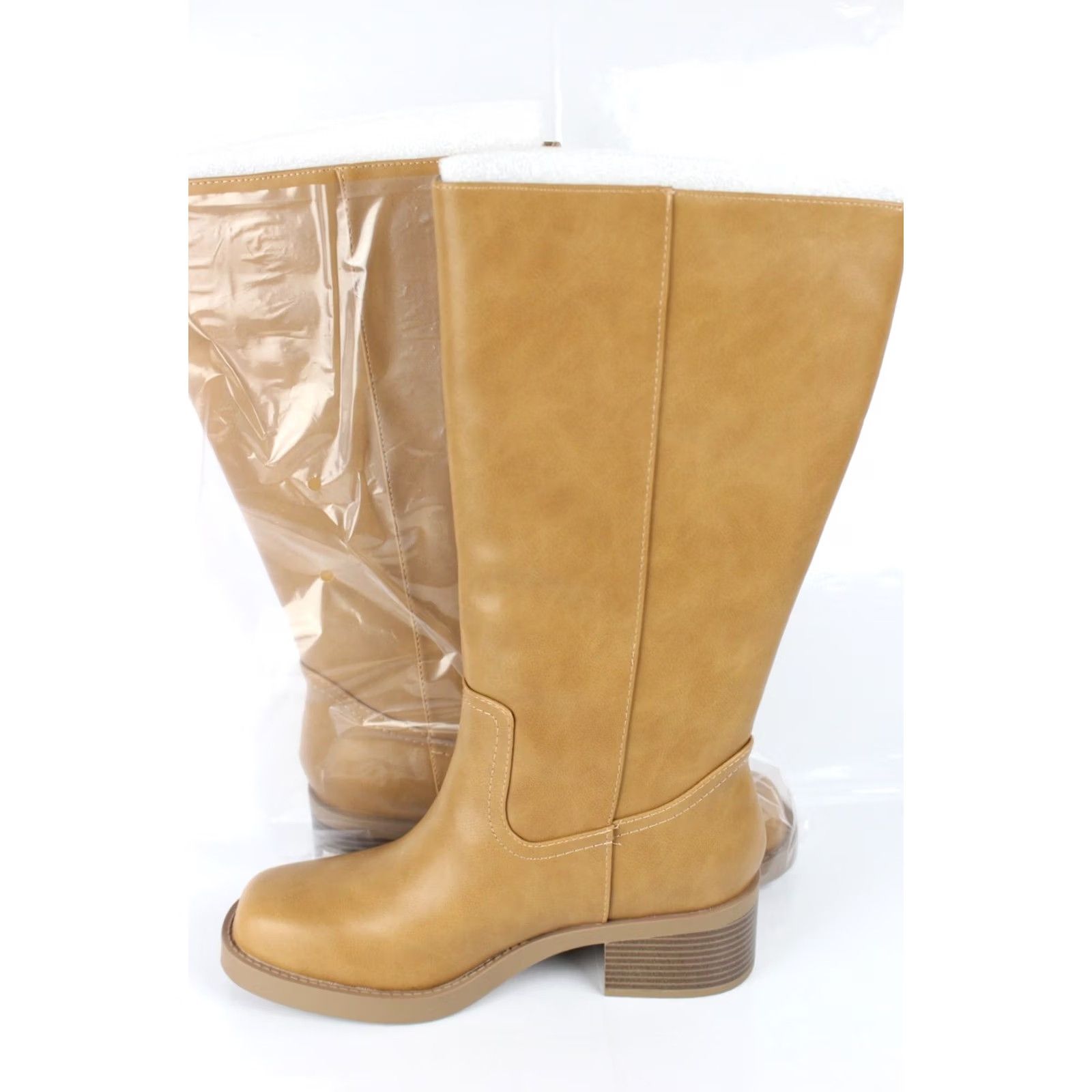 Vintage Soda Women's Belvin Knee High Boots Size 9 Natural Beige Man Made Upper - Knee High Boots - Beige - Women - 9 - Boots Size US 9 / IT 39 - 2 Thumbnail