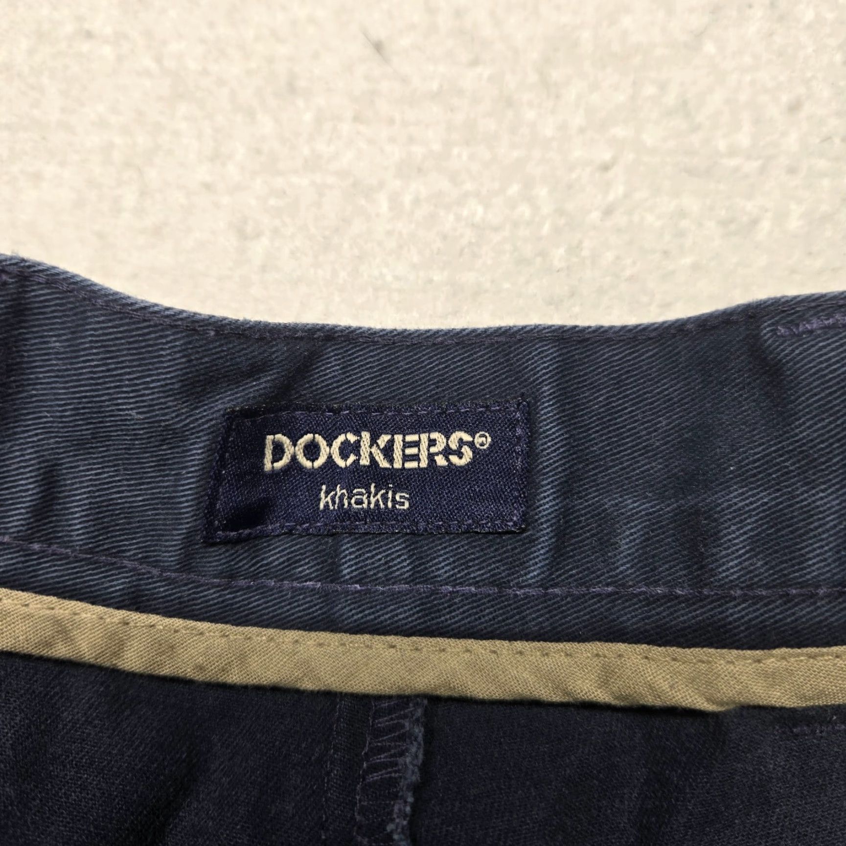 Dockers DOCKERS Khaki Pants Straight Fit Navy Blue Adult Men's 38x30 Regular Flat Front Comfort Workwear Size US 38 / EU 54 - 3 Thumbnail