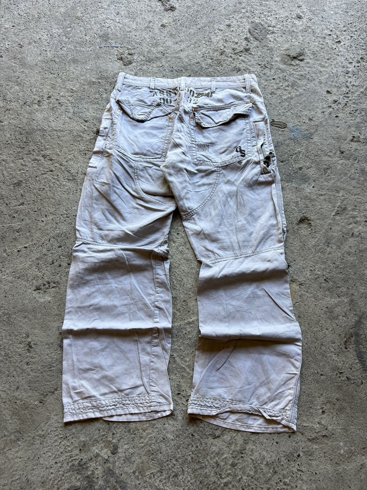 Vintage 🔥 Vintage Balenciaga Style G-Star Bondage Cargo Pants 90s Size US 34 / EU 50 - 2 Thumbnail