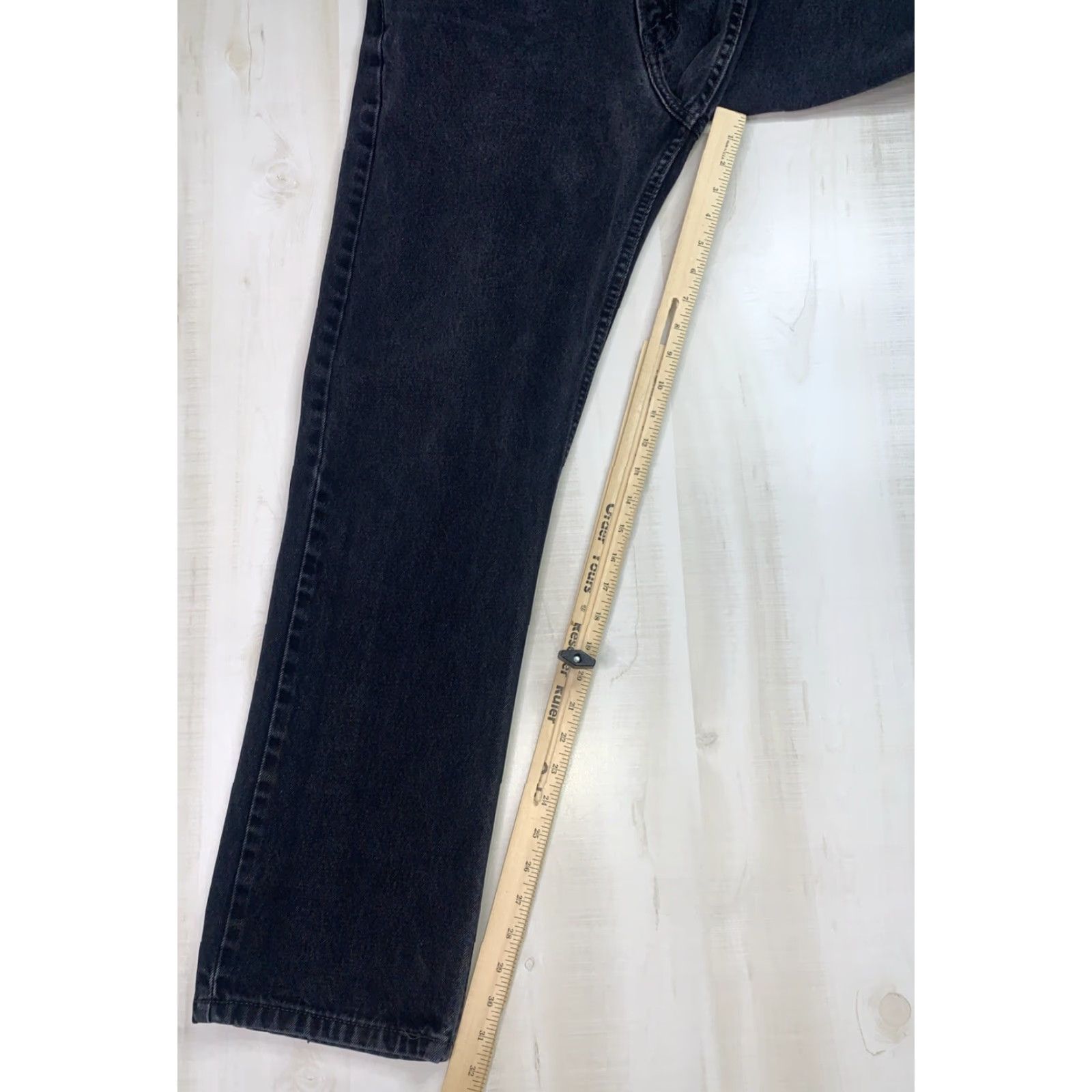 Levi's VINTAGE Levi’s 505 Regular Fit Black Straight Leg Denim Jeans Men’s 33x32-12868 Size US 33 - 4 Thumbnail