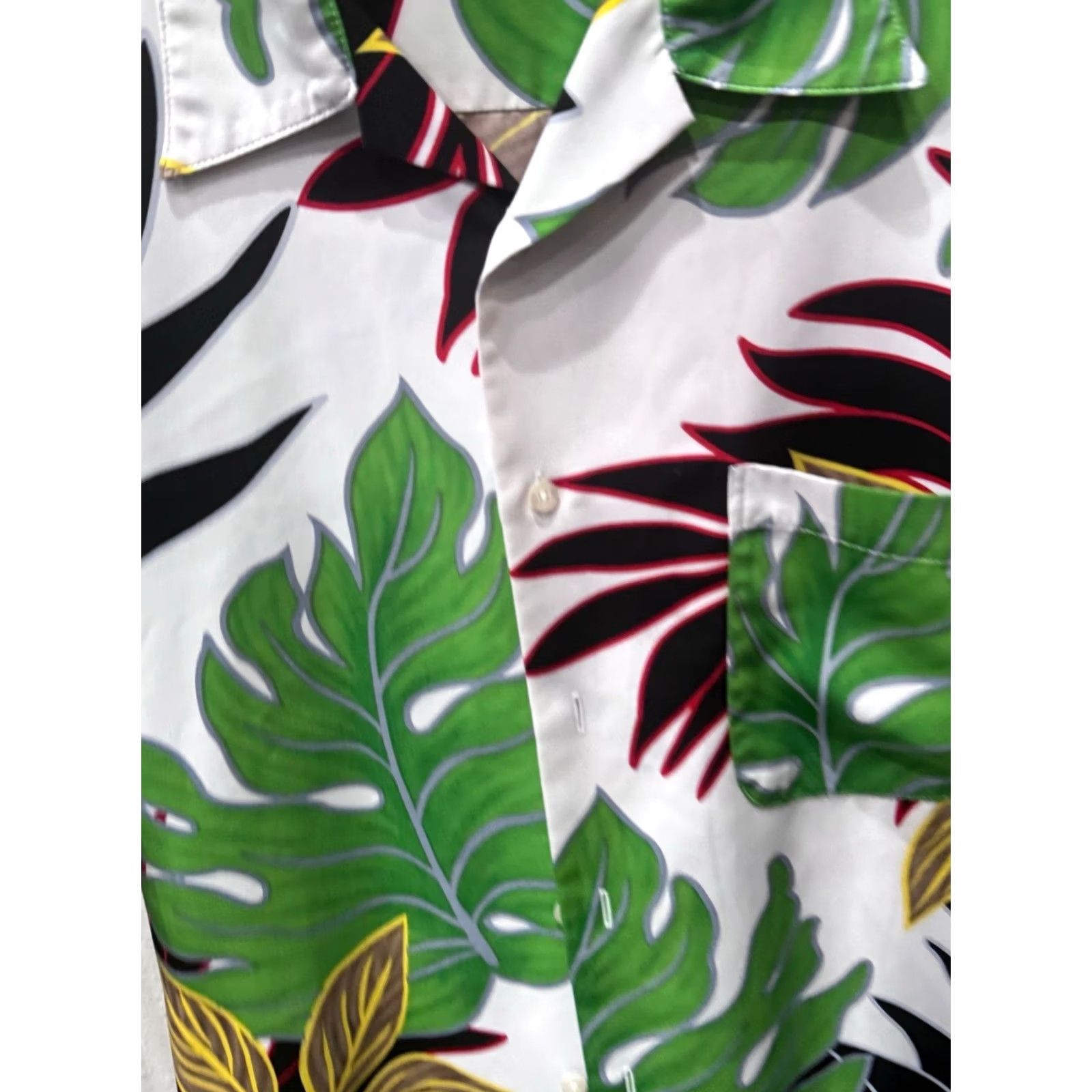 Vintage Koman Bold Floral Pocket SHORT SLEEVE BUTTON UP SHIRT XL Extra Large Mens Size US XL / EU 56 / 4 - 4 Thumbnail